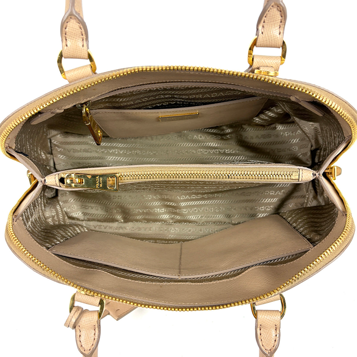 Prada Beige Saffiano Handbag (Pre-Owned)