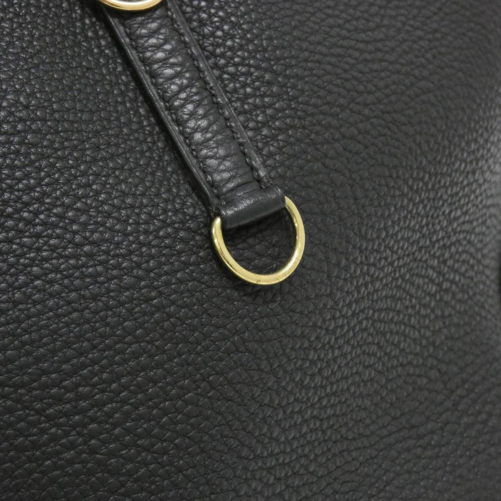 Hermes Trim Black Togo Leather Shoulder Bag (Pre-Owned)