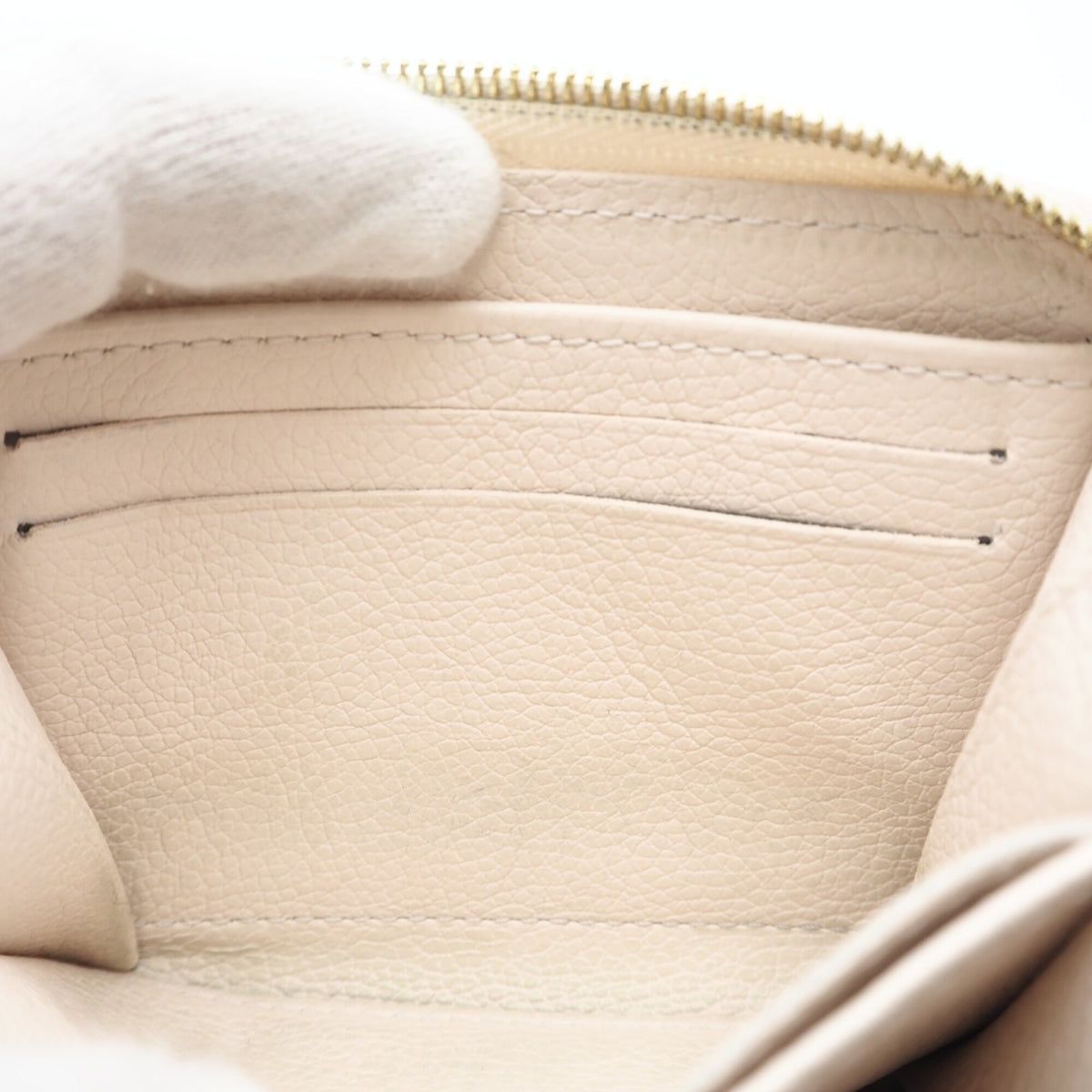Louis Vuitton Monogram Empreinte Pink Beige Leather Coin Purse/Coin Case (Pre-Owned)
