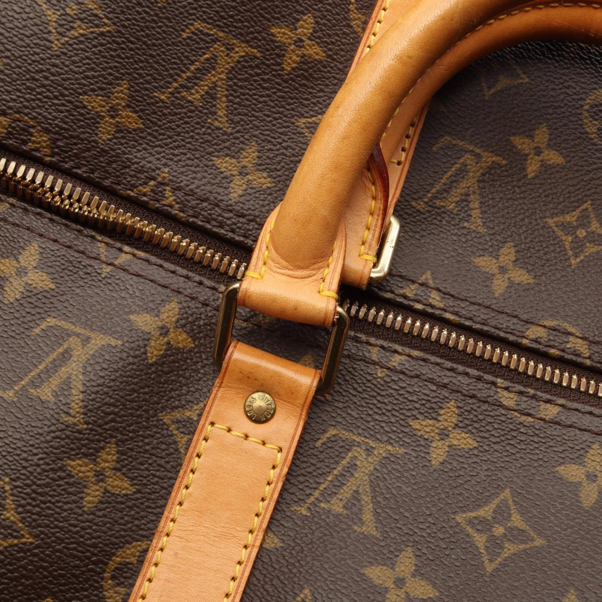 Louis Vuitton Brown Coated Canvas Leather Monogram Boston Bag Handbag (Pre-Owned)
