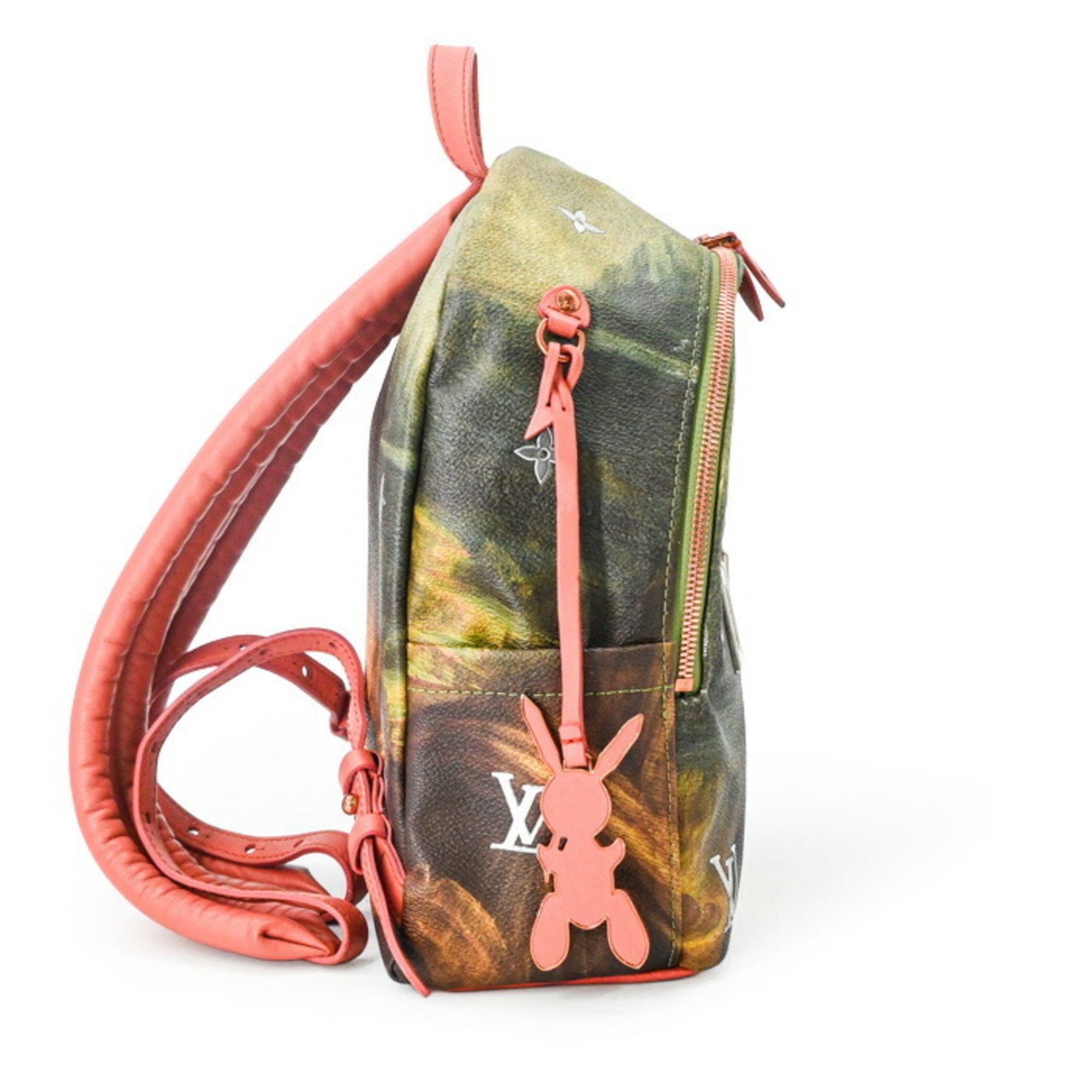 Louis Vuitton Green Pink Pvc Backpack (Pre-Owned)
