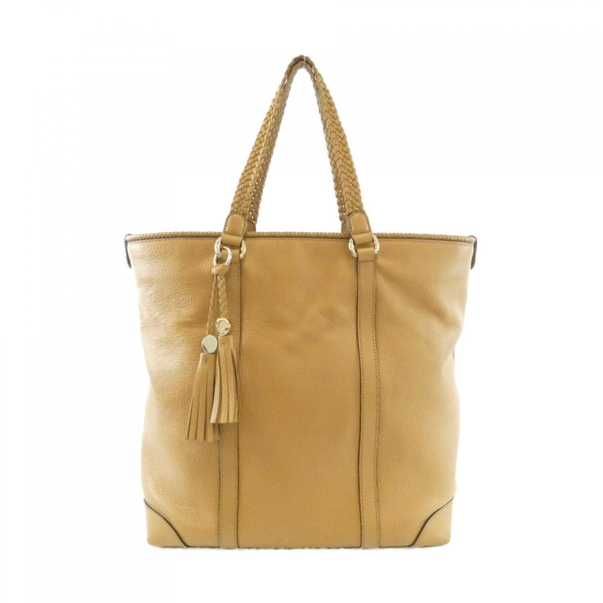 Gucci Dark Beige Leather Handbag (Pre-Owned)