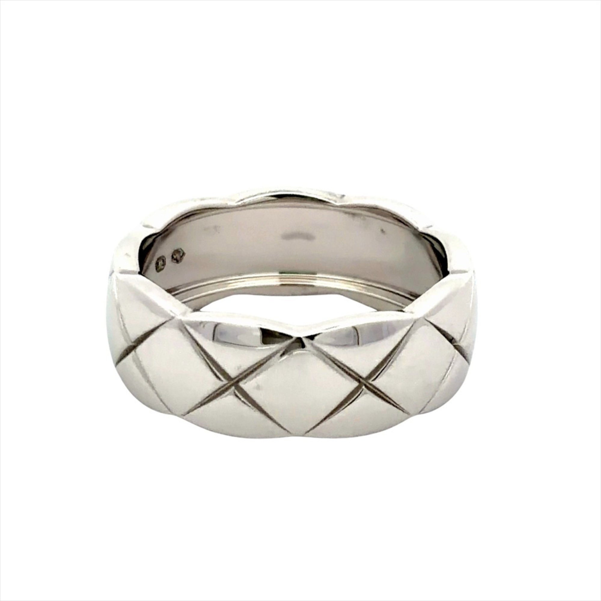 Chanel White Gold White Gold (18K) Band Ring (Pre-Owned)