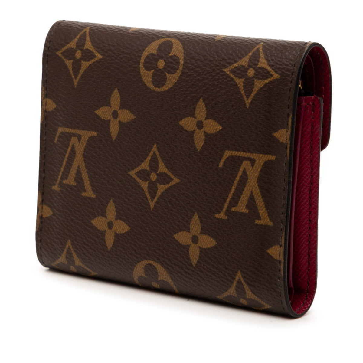 Louis Vuitton Brown Fuchsia Pvc Leather Wallet (Tri-Fold) (Pre-Owned)