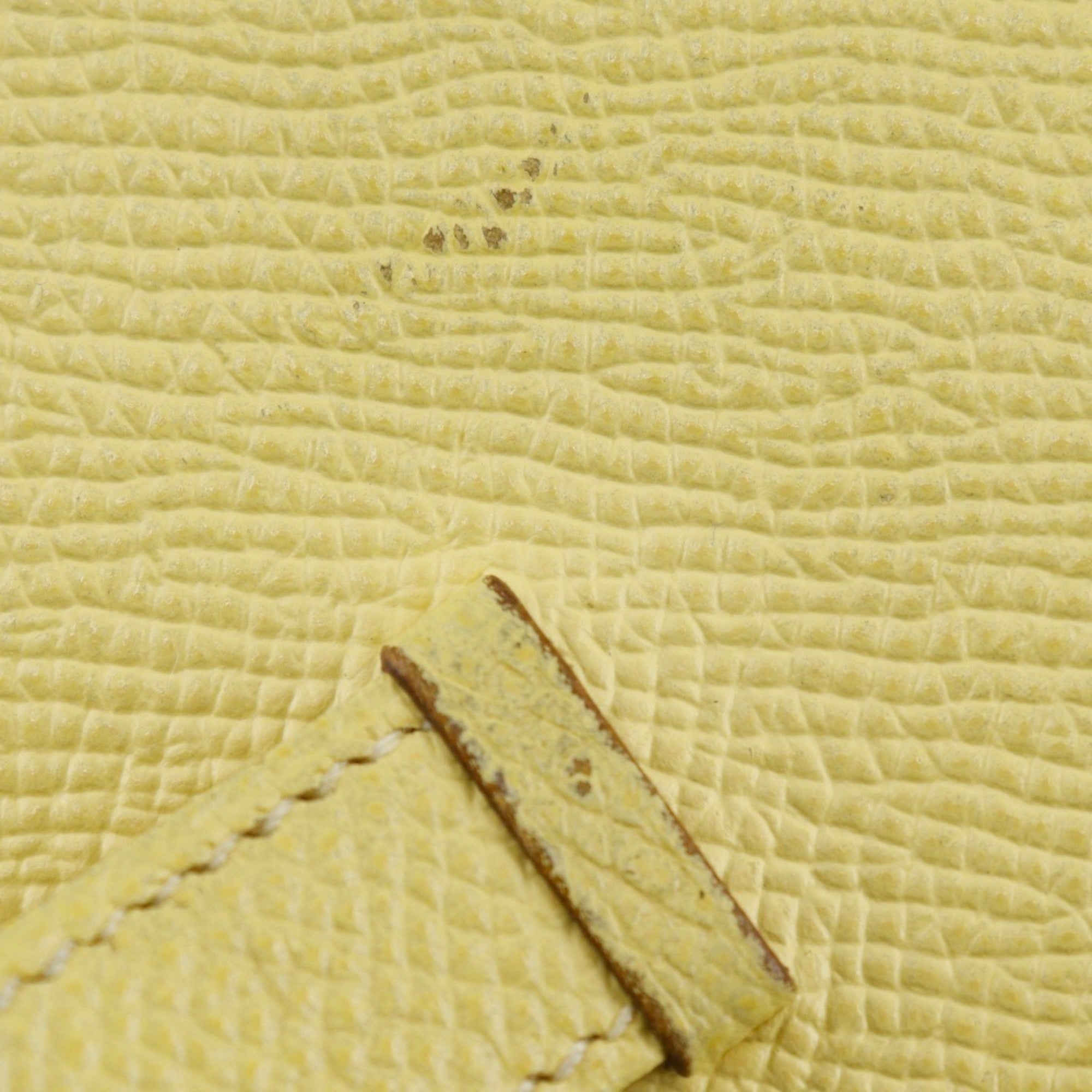 Hermes Yellow Epsom Leather Long Wallet (Bi-Fold) (Pre-Owned)