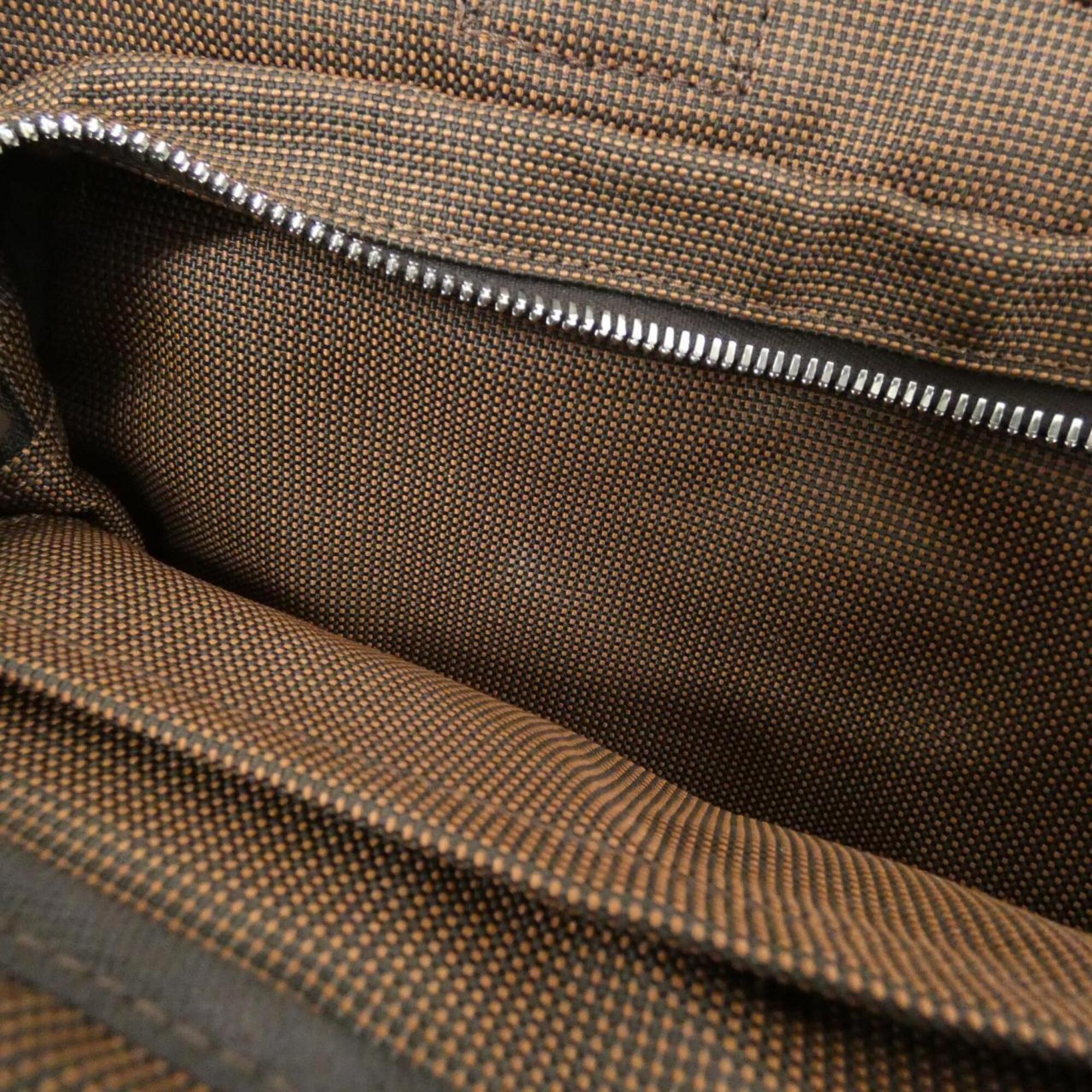 Hermes Brown Canvas Handbag (Pre-Owned)