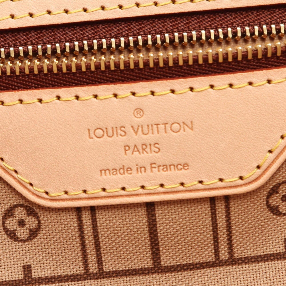 Louis Vuitton Brown Monogram Coated Canvas Leather Handbag Tote Bag (Pre-Owned)
