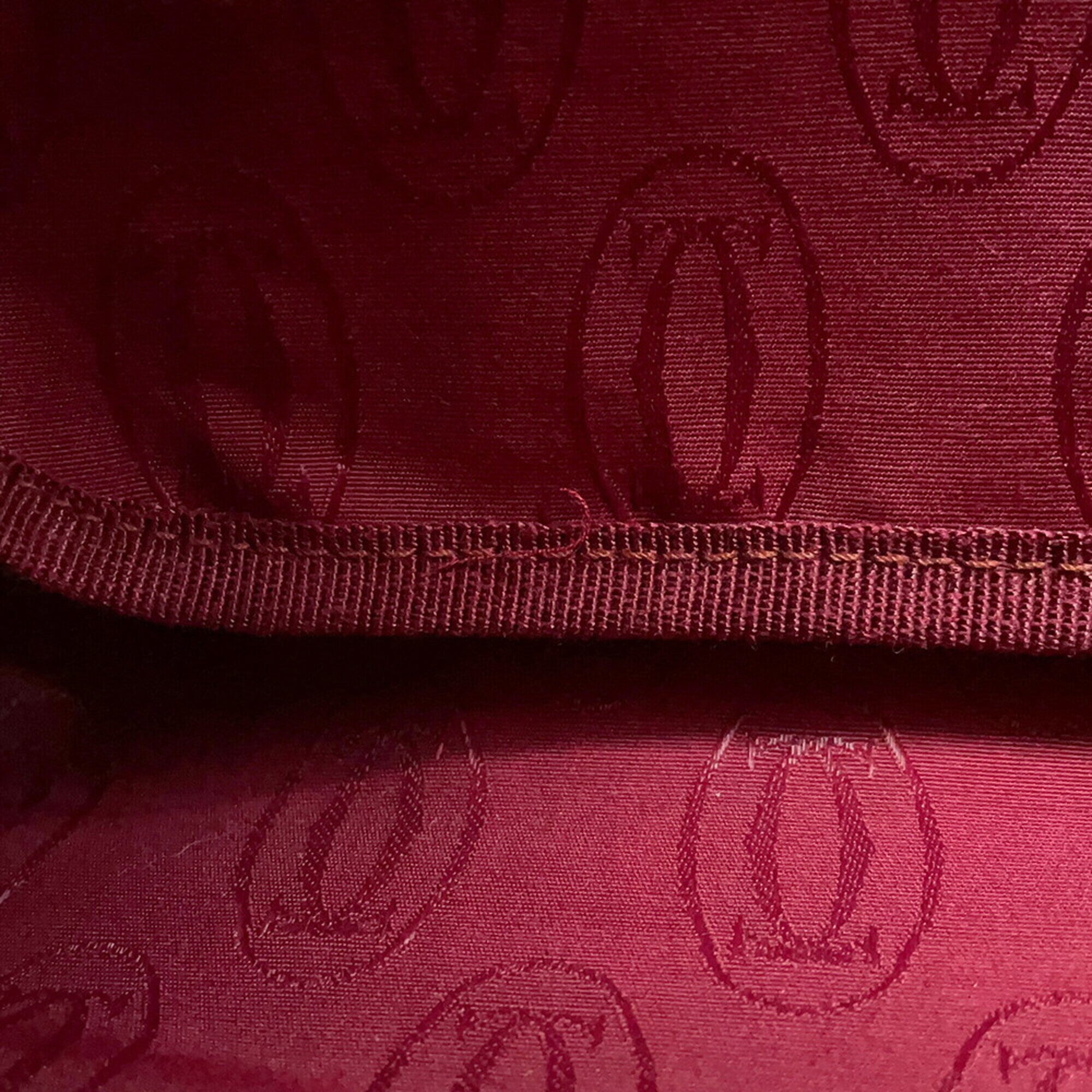 Cartier Must Bordeaux Leather Handbag Tote Bag (Pre-Owned)