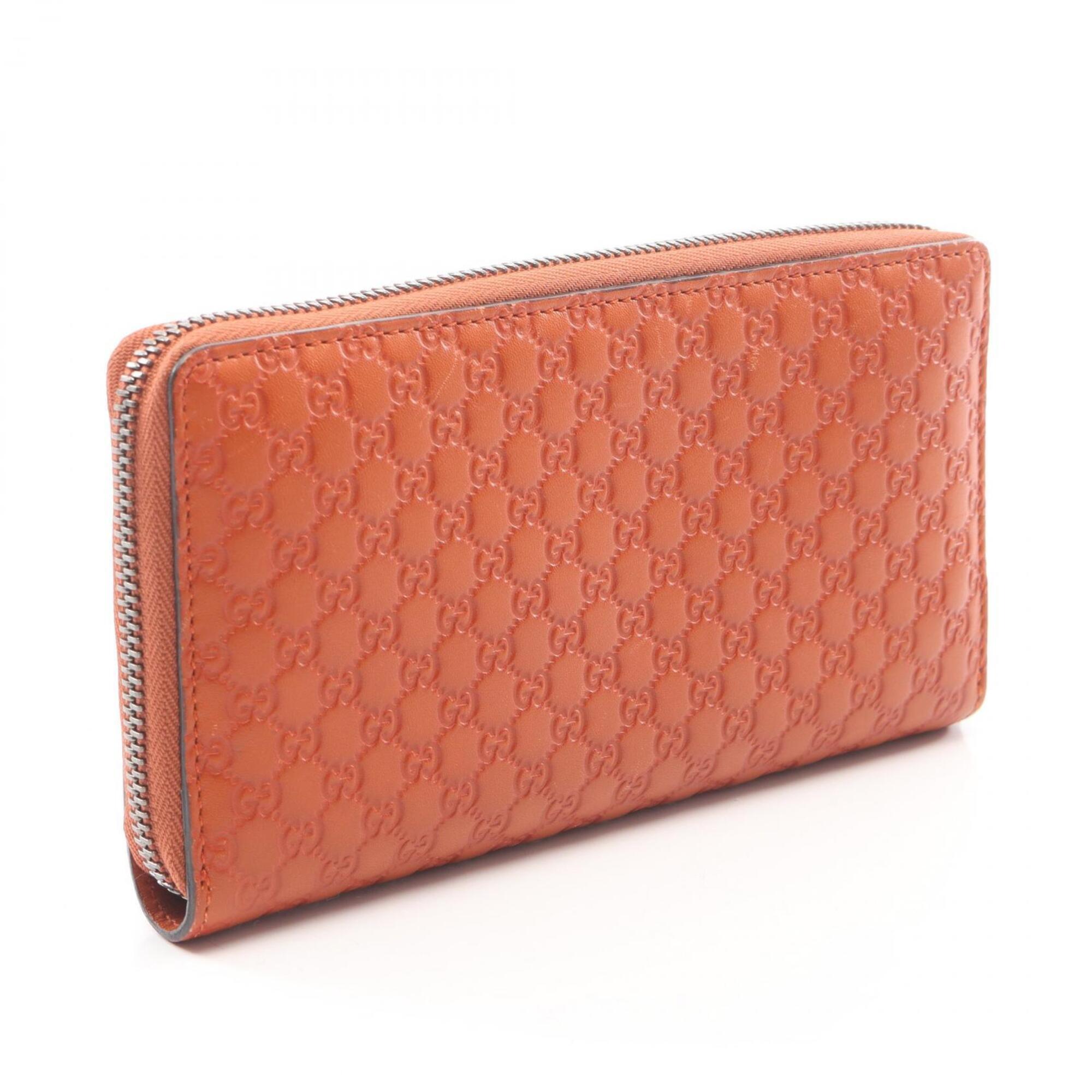 Gucci Orange Leather Long Wallet (Bi-Fold) (Pre-Owned)