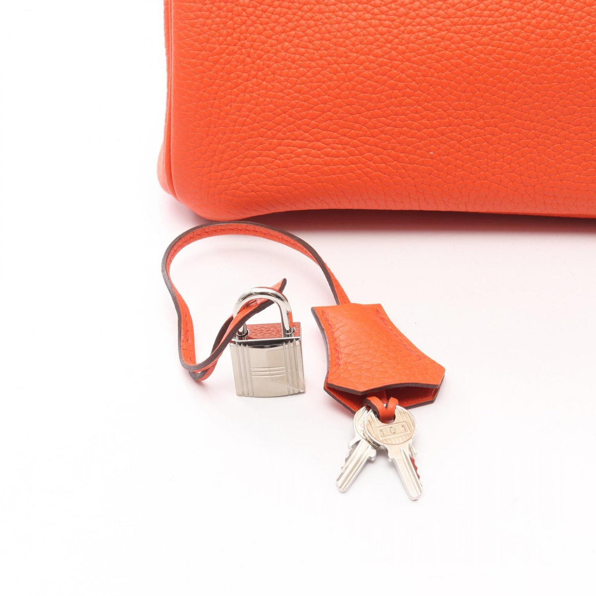 Hermes Orange Togo Leather Leather Handbag (Pre-Owned)