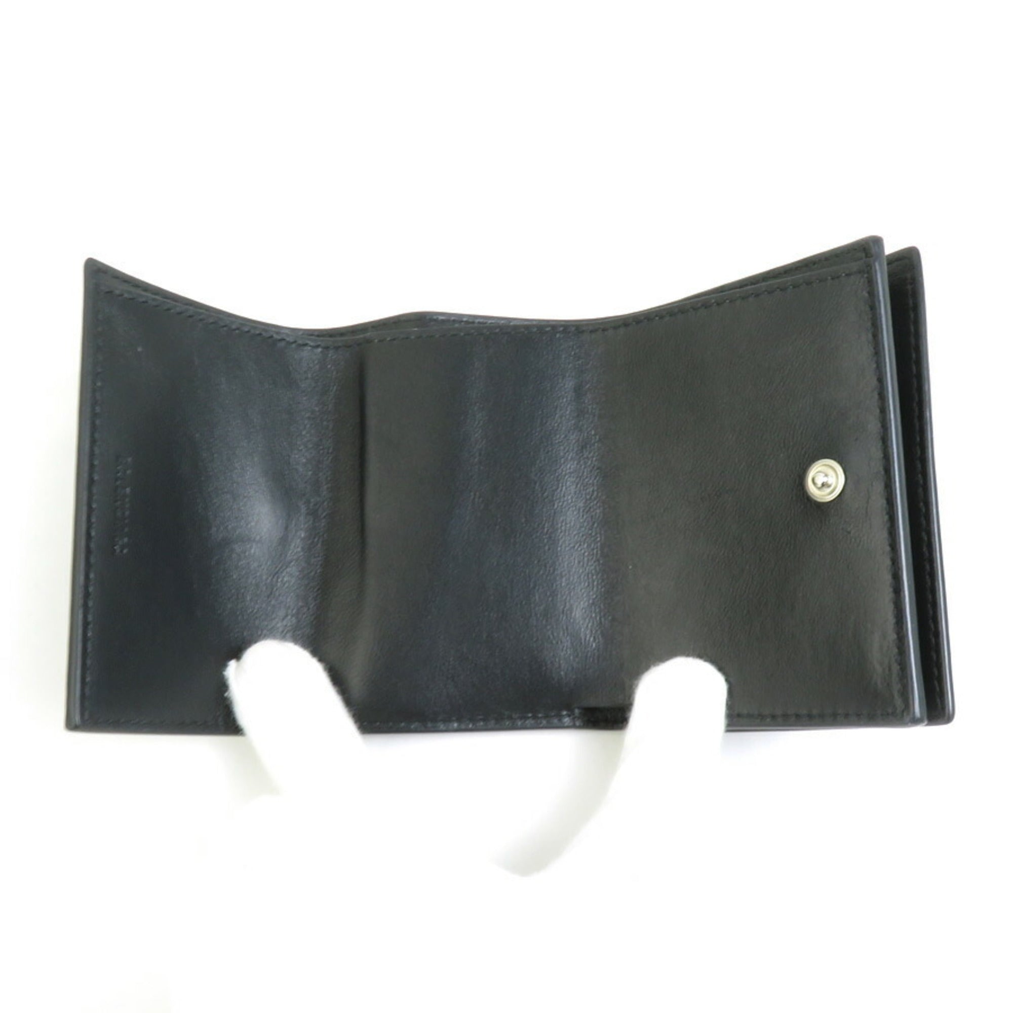 Balenciaga Black Leather Wallet (Tri-Fold) (Pre-Owned)