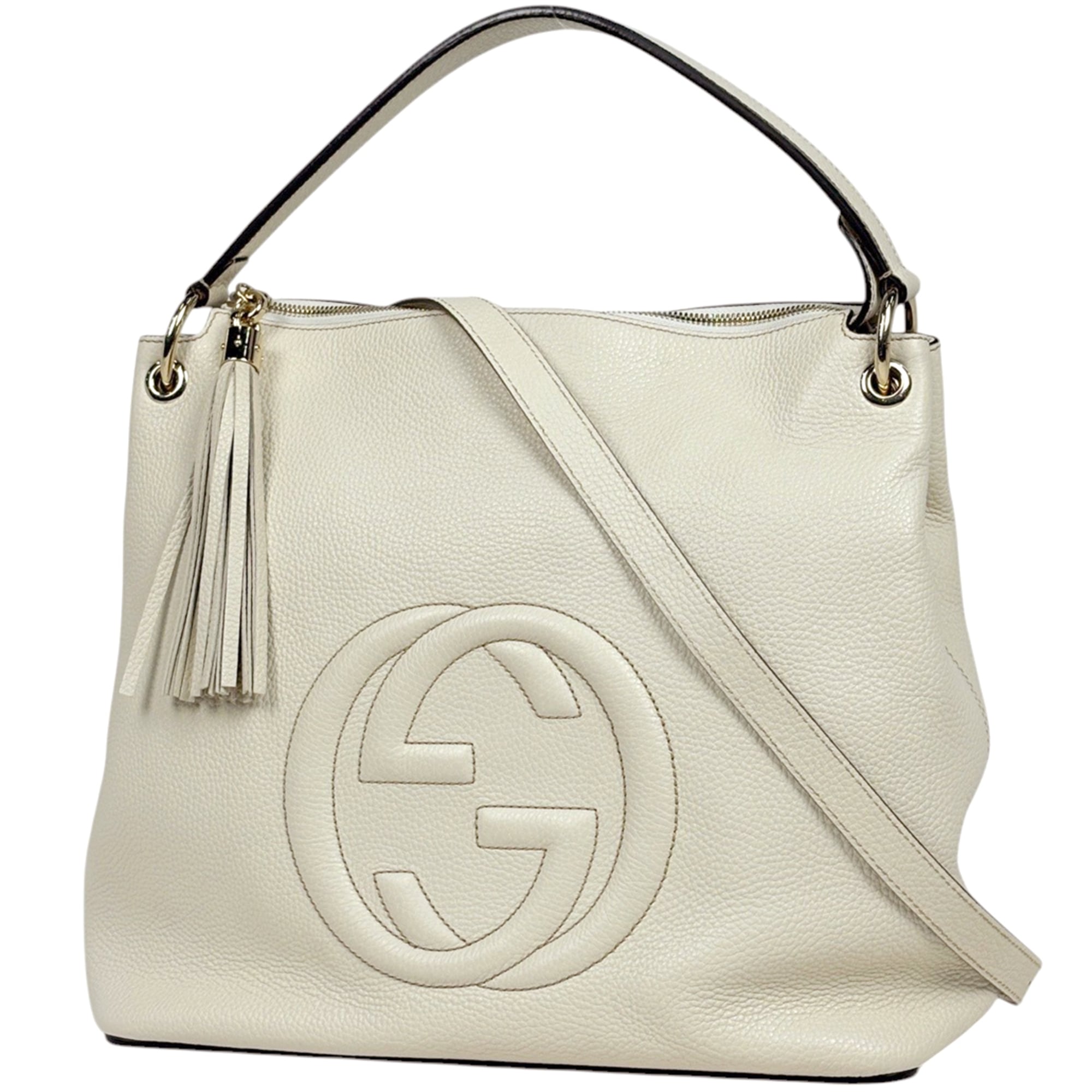 Gucci Soho White Leather Handbag (Pre-Owned)