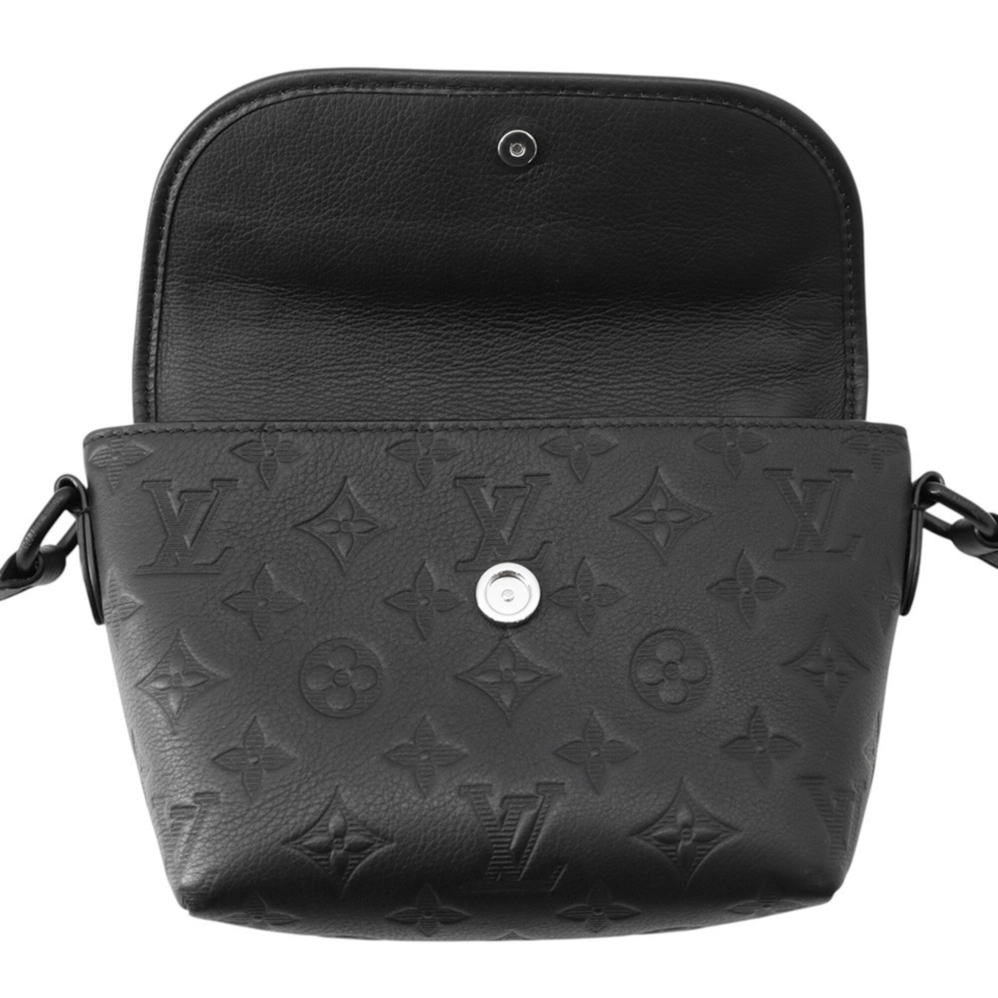 Louis Vuitton Noir Monogram Shadow Shoulder Bag (Pre-Owned)