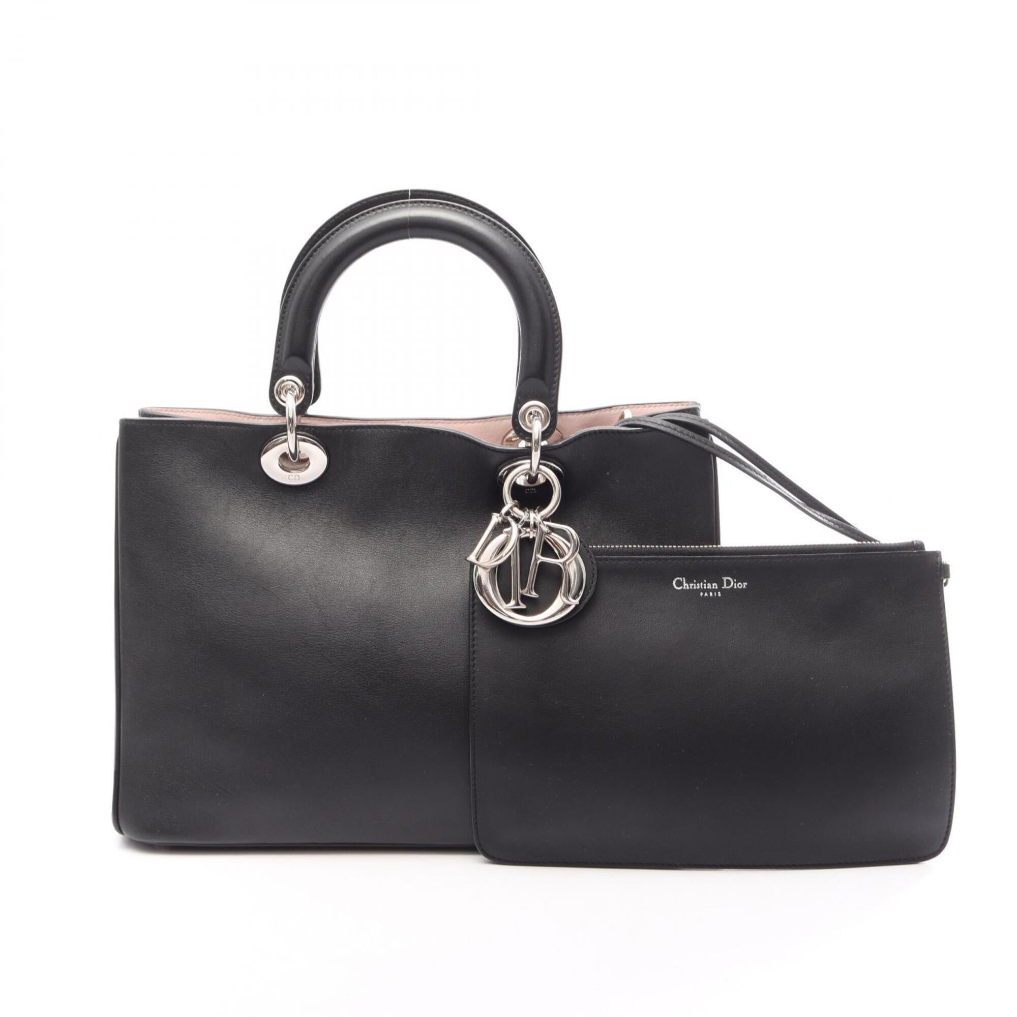 Christian Dior Black Leather Handbag Pouch (Pre-Owned)