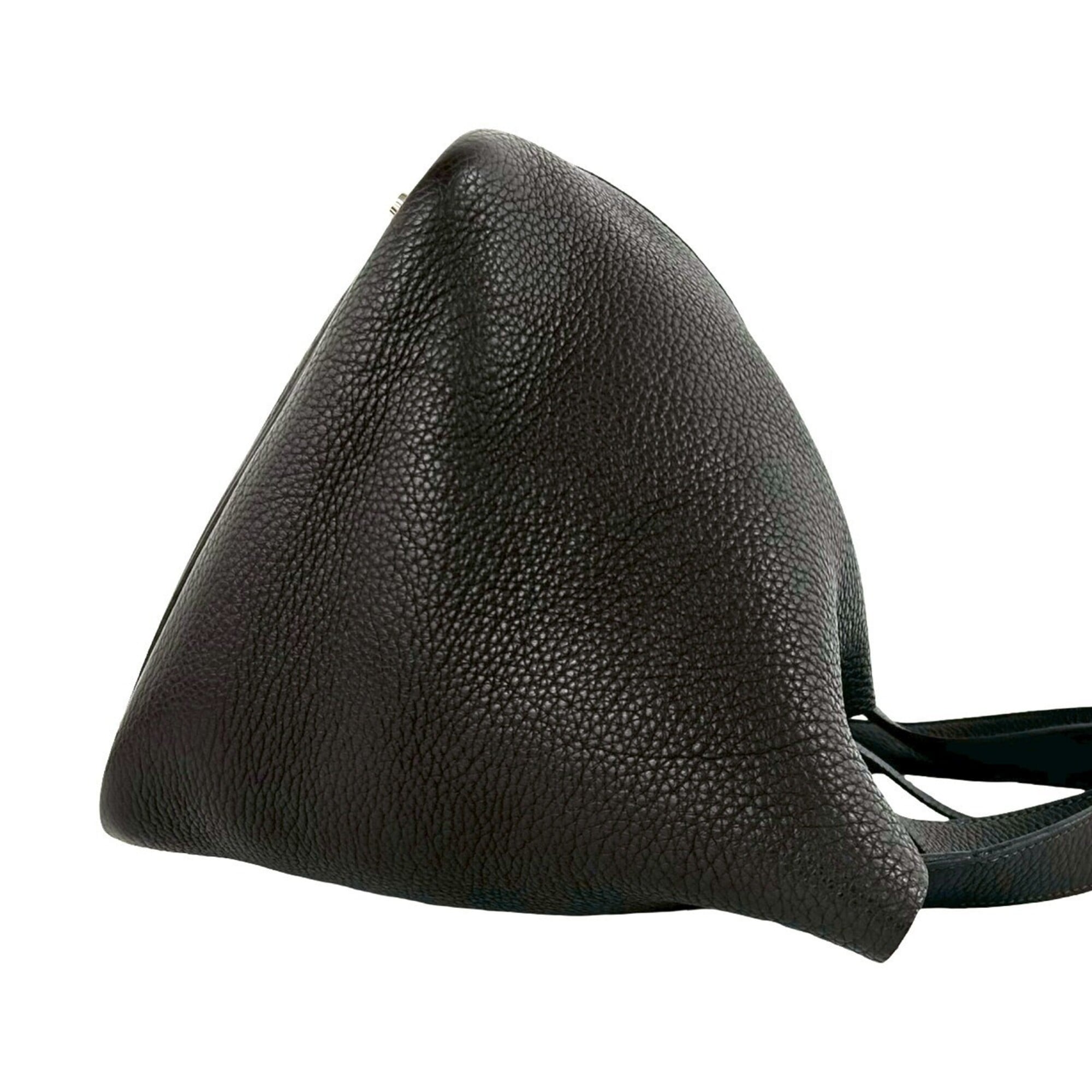Hermes Brown Taurillon Clemence Leather Handbag Tote Bag (Pre-Owned)