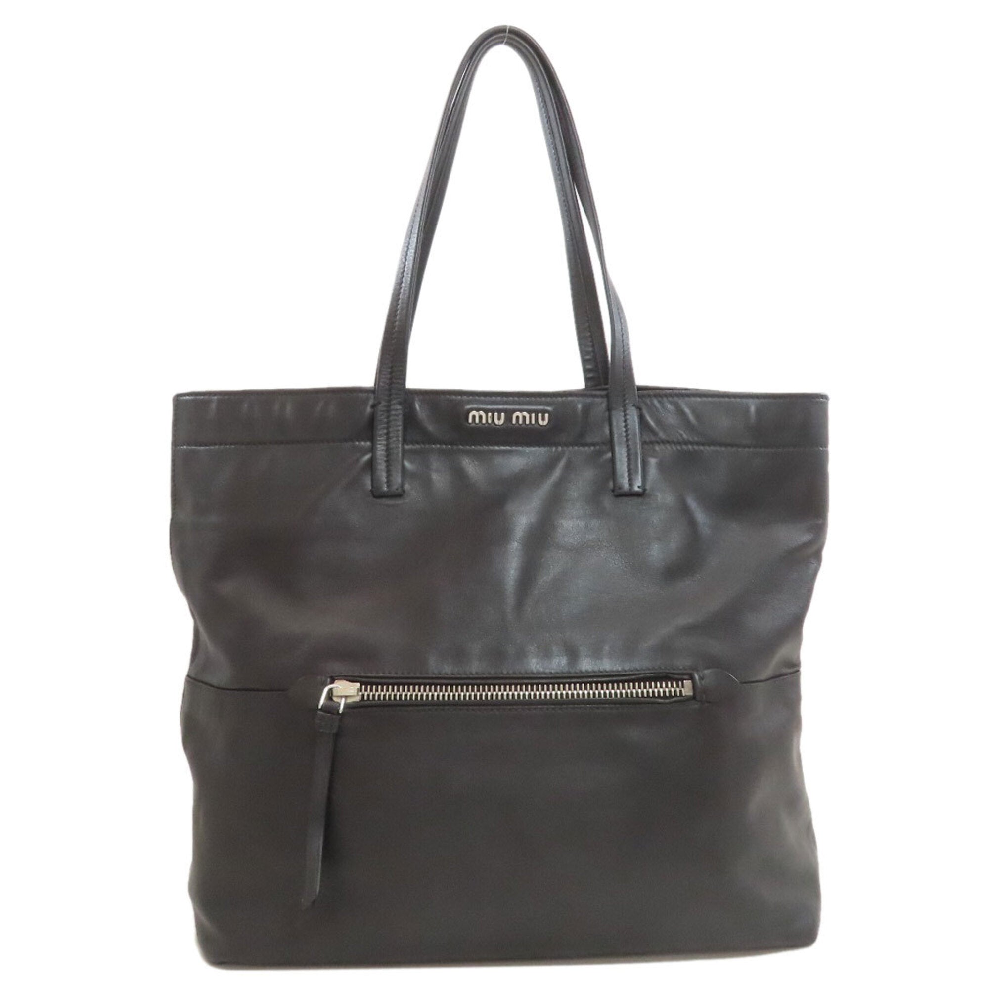 Miu Miu Black Leather Tote Bag (Pre-Owned)