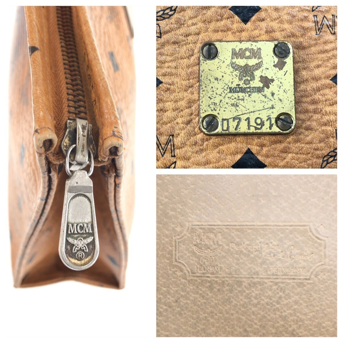 Mcm Brown Leather Clutch Bag (Pre-Owned)
