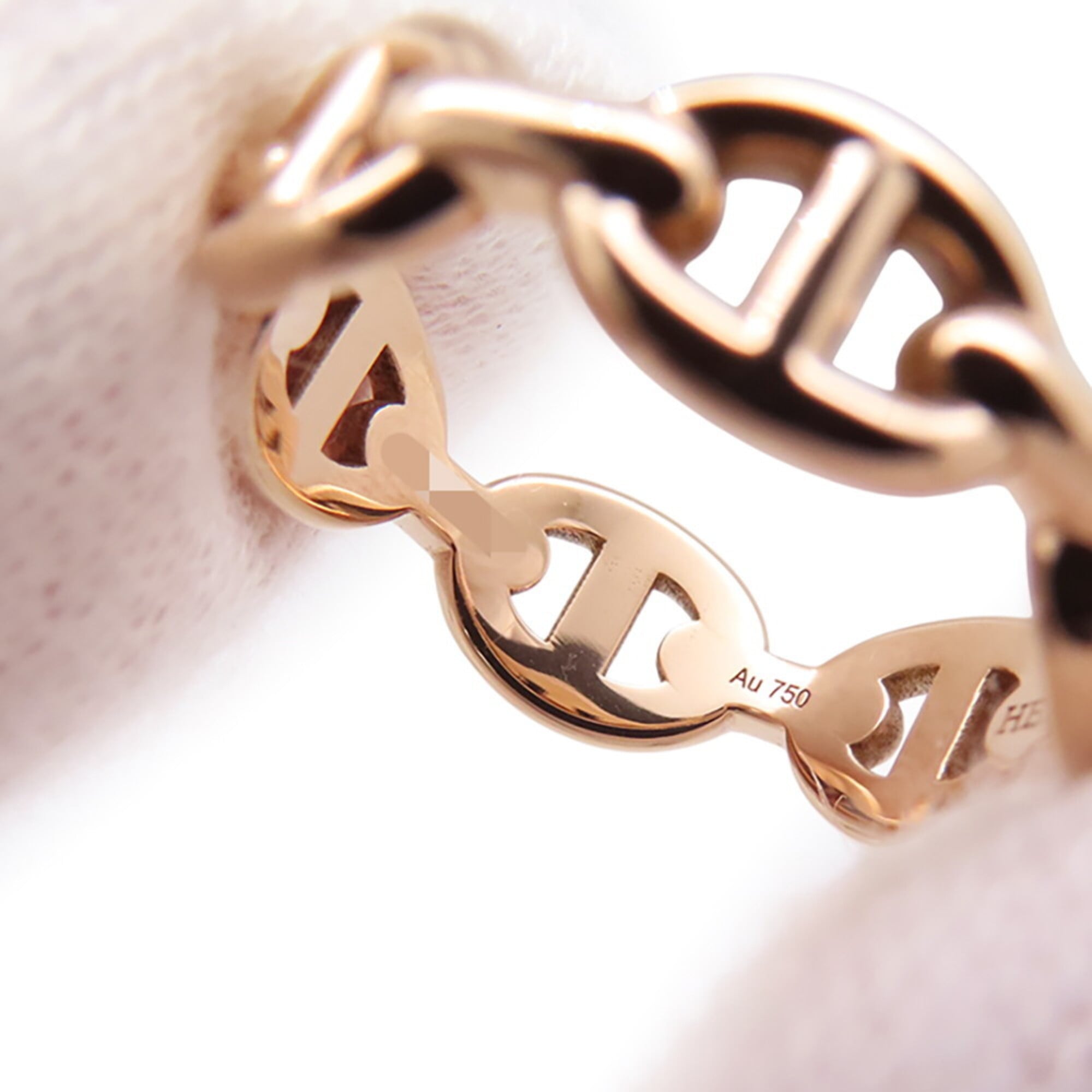 Hermes Pink Gold (18K) Band Ring (Pre-Owned)