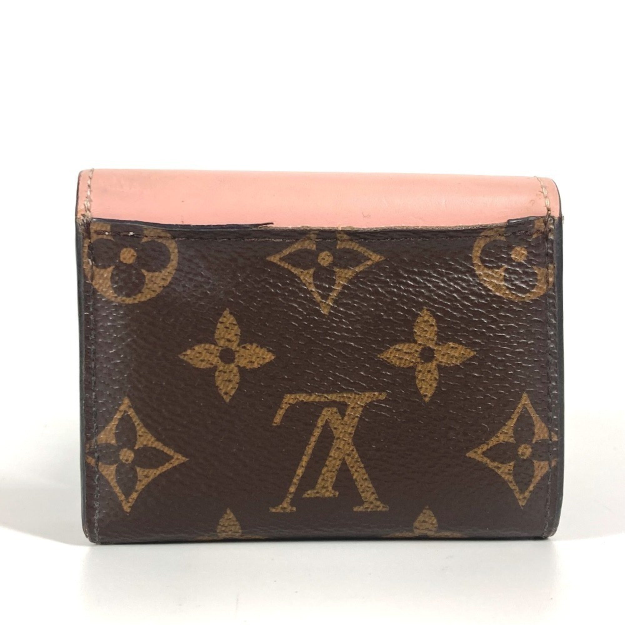 Louis Vuitton Brown Pink Monogram Wallet (Tri-Fold) (Pre-Owned)