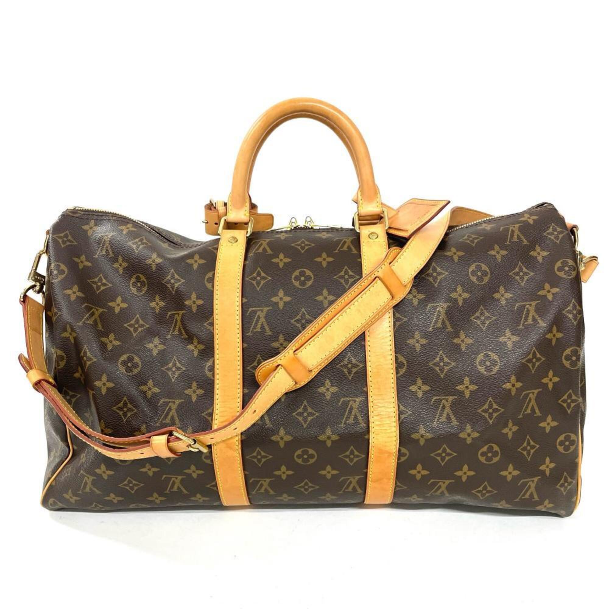 Louis Vuitton Brown Monogram Canvas Boston Bag (Pre-Owned)