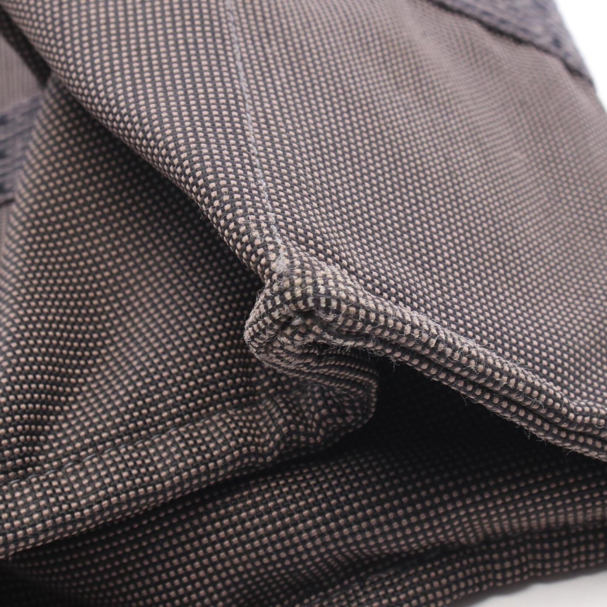 Hermes Gray Canvas Handbag Tote Bag (Pre-Owned)