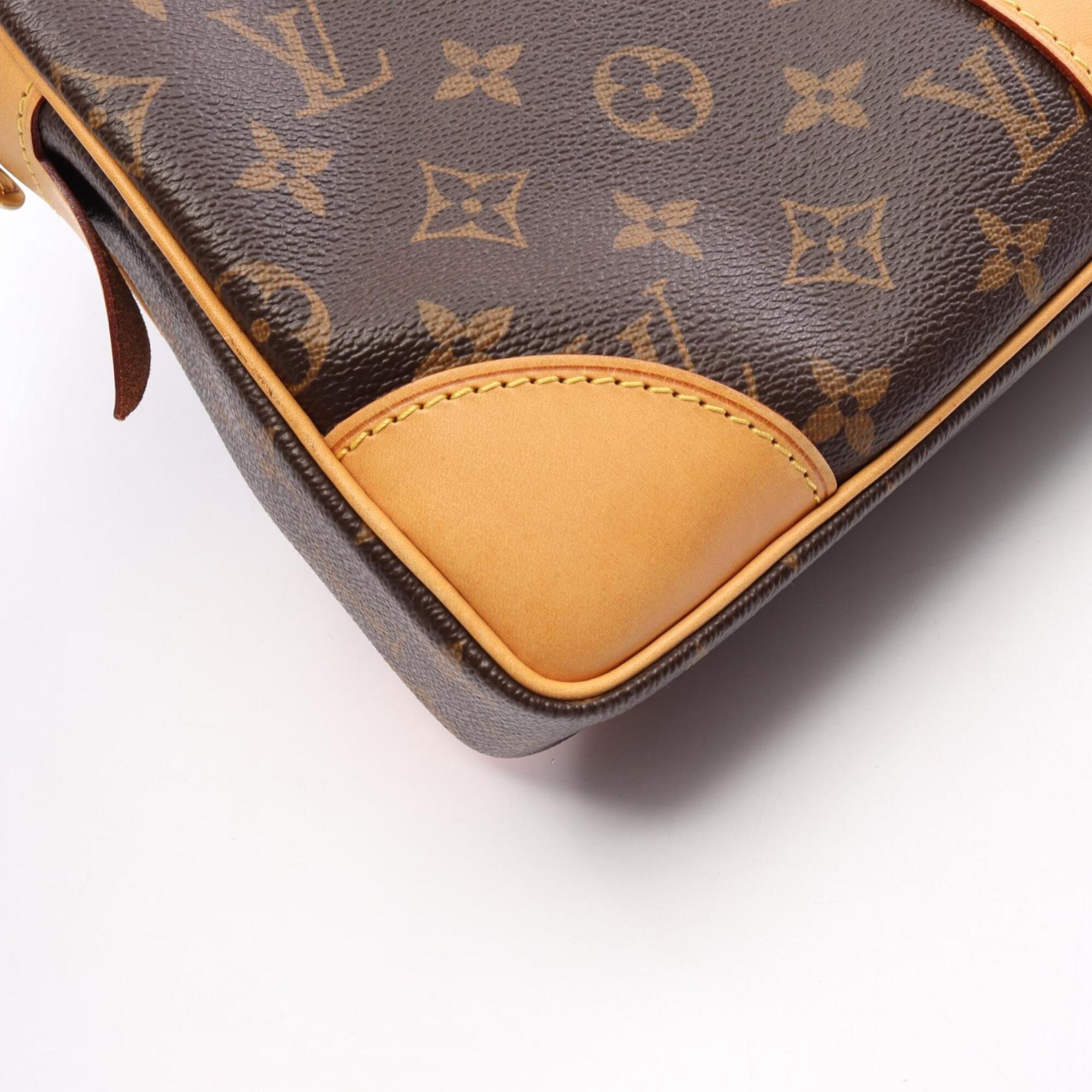 Louis Vuitton Brown Coated Canvas Leather Briefcase Handbag (Pre-Owned)