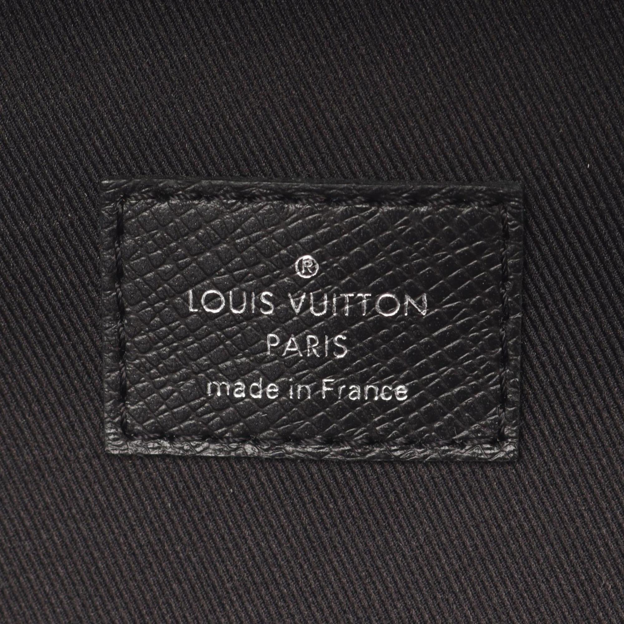 Louis Vuitton Black Noir Taiga Leather Backpack (Pre-Owned)