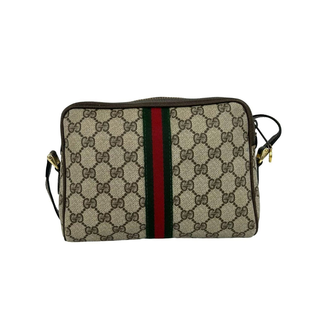 Gucci Brown Pvc Leather Pochette Shoulder Bag (Pre-Owned)