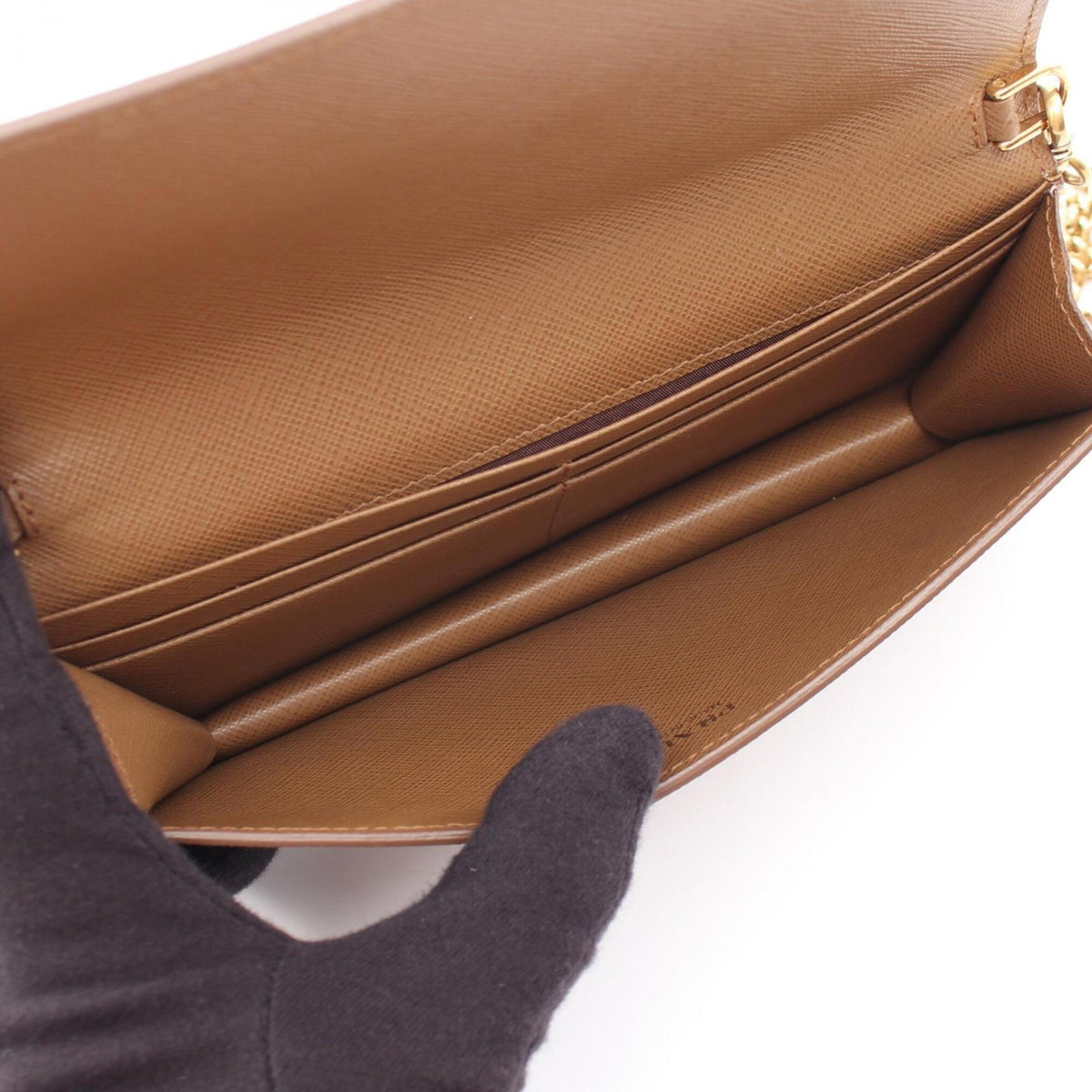 Prada Brown Leather Handbag Shoulder Bag (Pre-Owned)