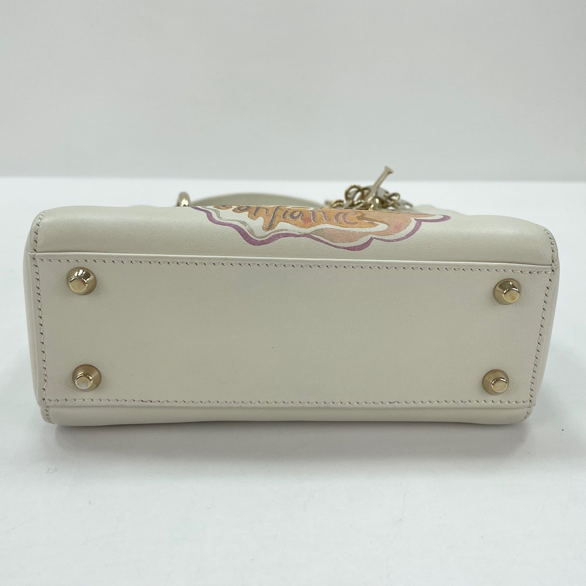 Christian Dior Lady Dior White Handbag Shoulder Bag (Pre-Owned)