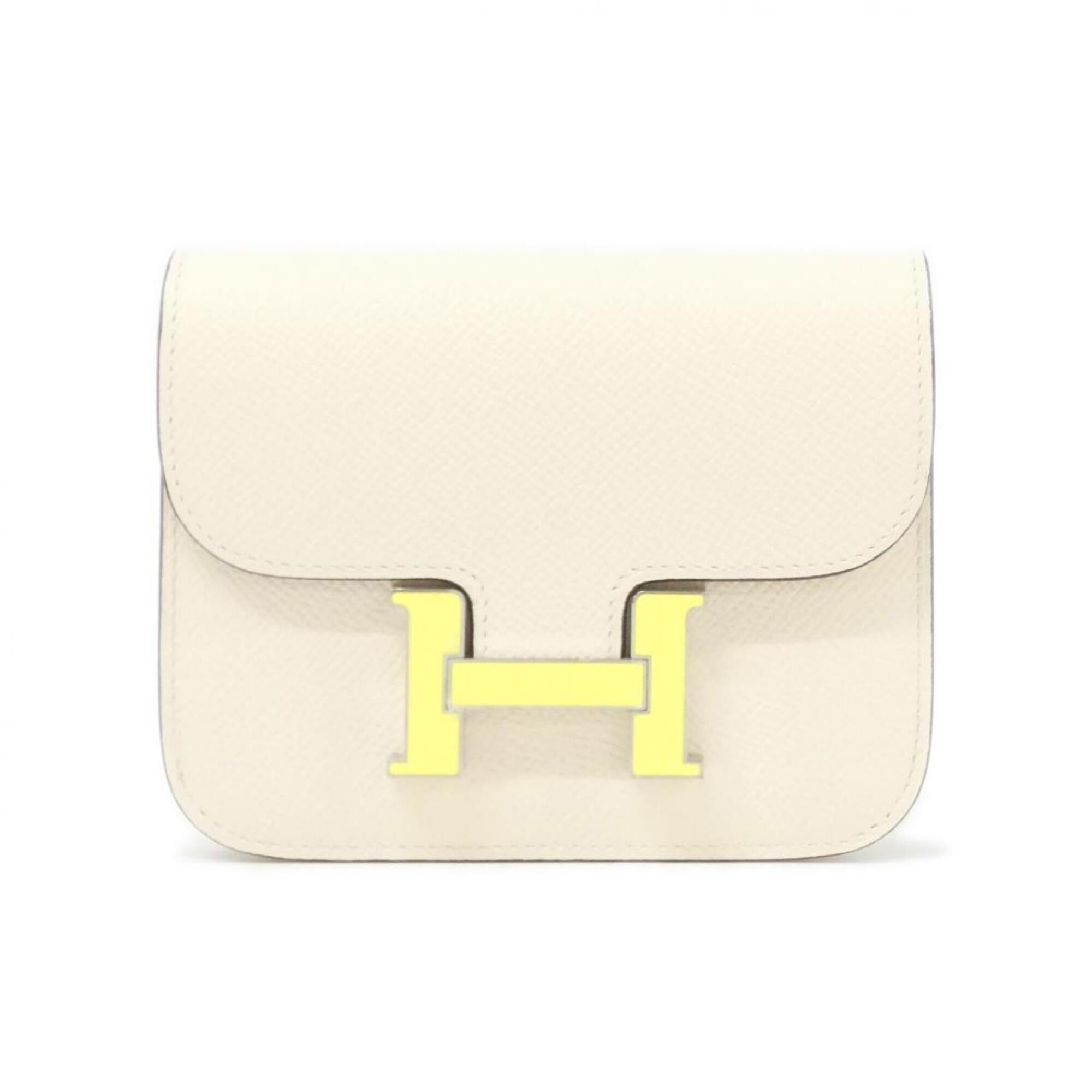 Hermes White Epsom Leather Wallet (Bi-Fold) (Pre-Owned)