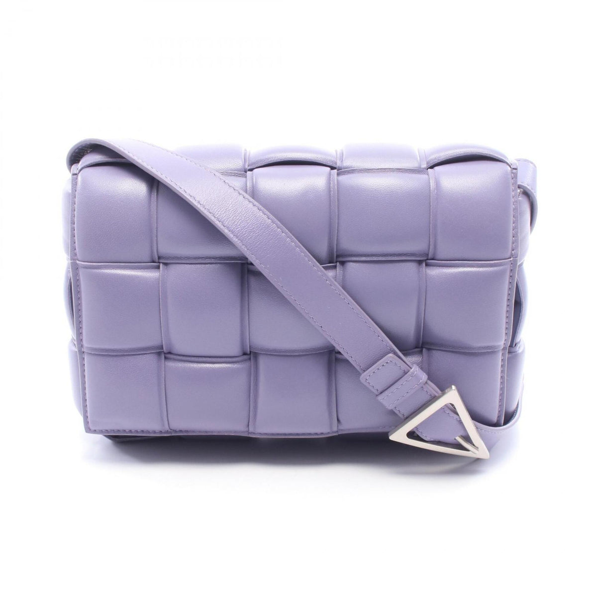 Bottega Veneta Purple Leather Handbag Shoulder Bag (Pre-Owned)
