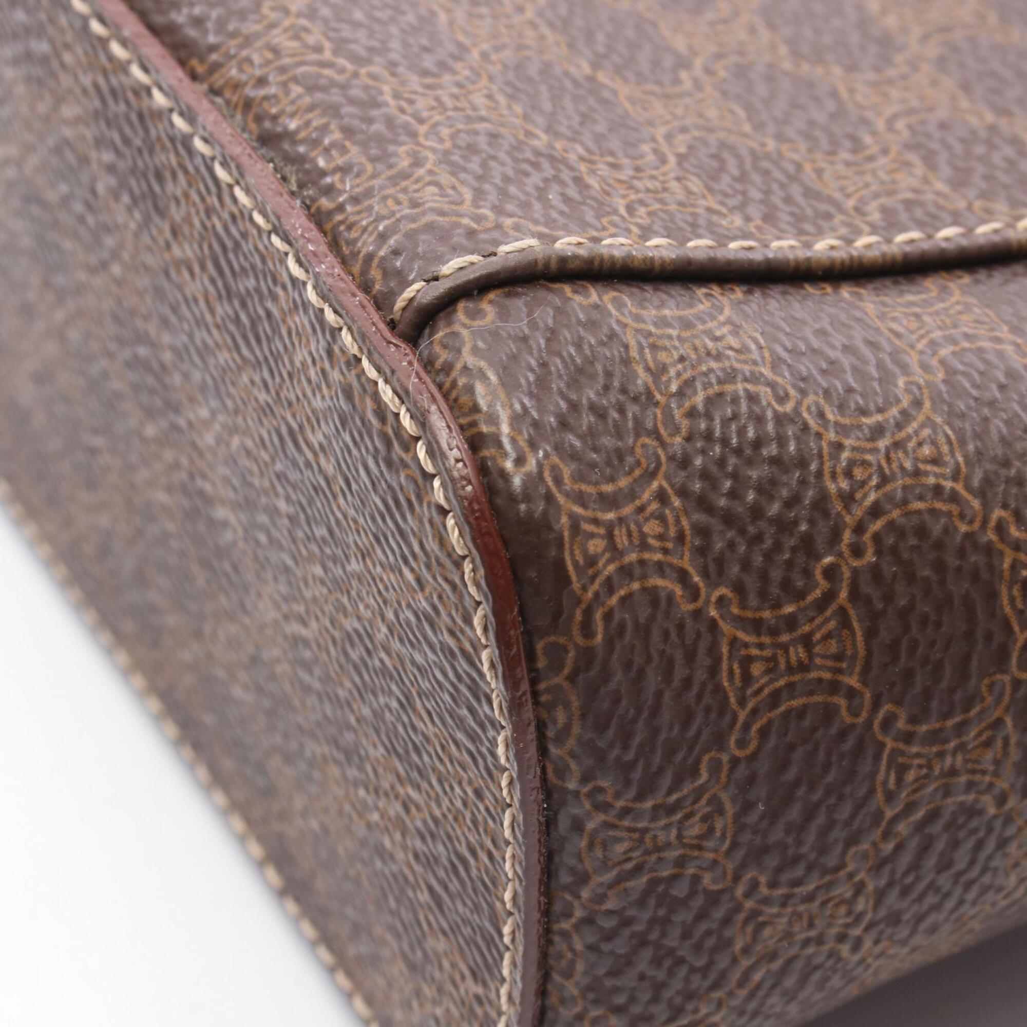 Celine Brown Coated Canvas Leather Handbag (Pre-Owned)