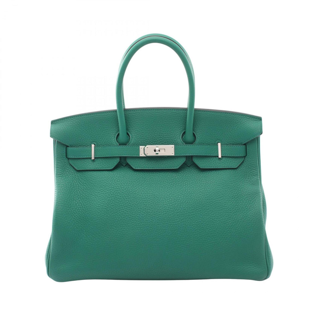Hermes Green Taurillon Clemence Leather Leather Handbag (Pre-Owned)