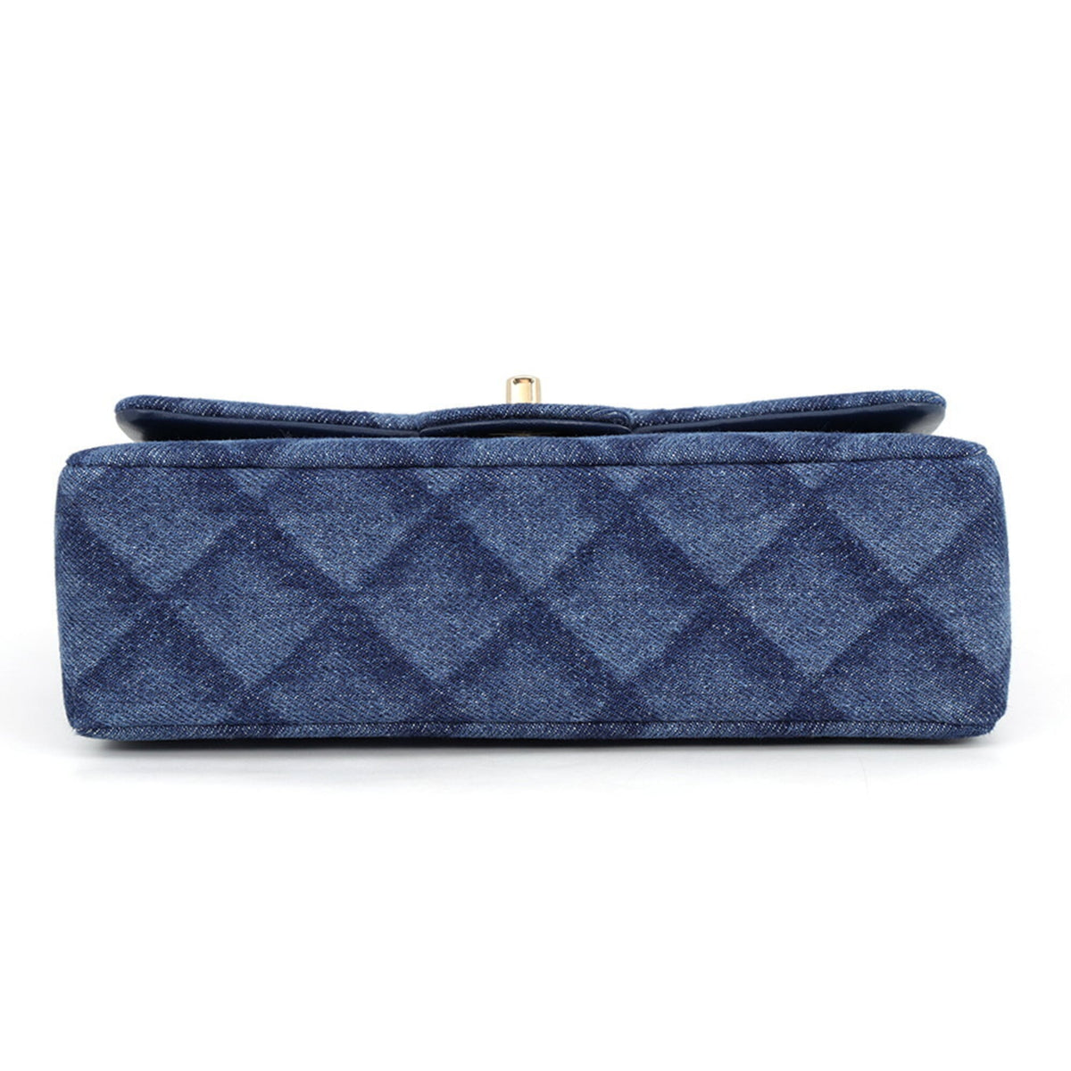Chanel Blue Champagne Gold Denim Handbag Shoulder Bag (Pre-Owned)