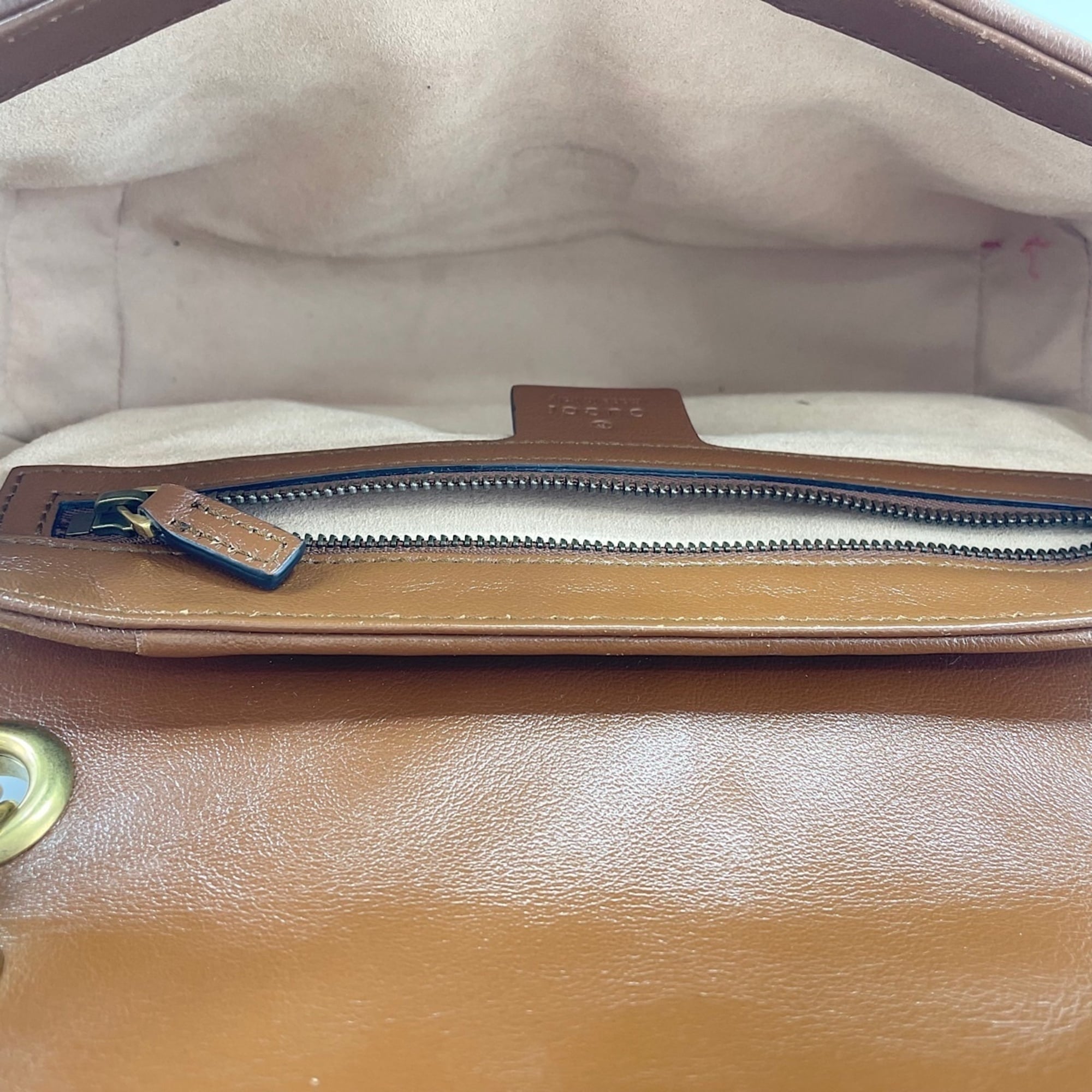 Gucci Gg Marmont Brown Shoulder Bag (Pre-Owned)