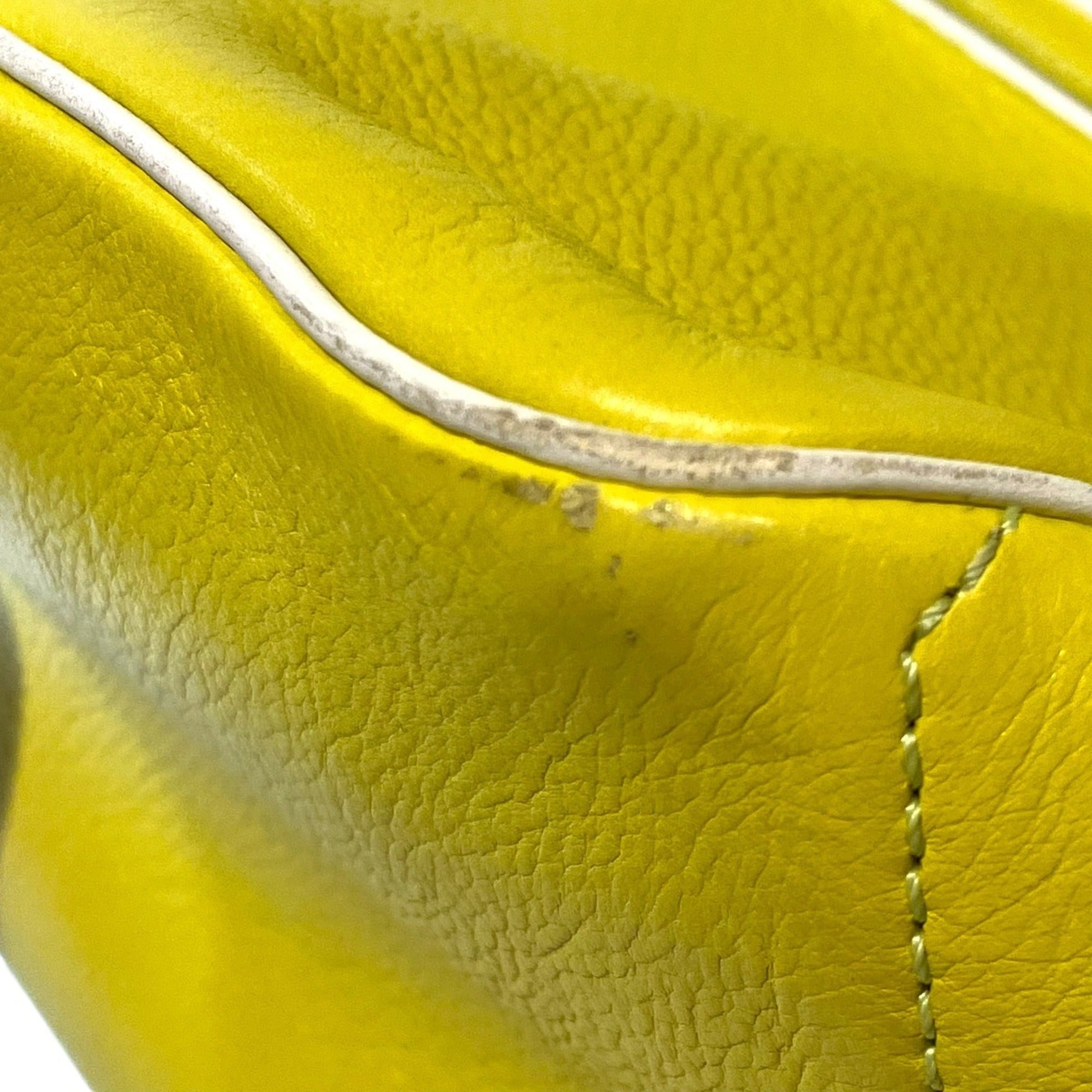 Celine Lemon Yellow Leather Handbag (Pre-Owned)