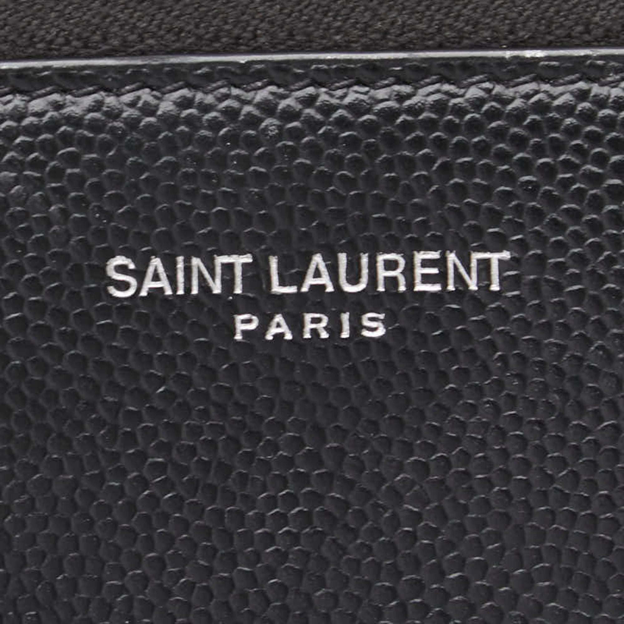 Saint Laurent Black Leather Coin Purse/Coin Case (Pre-Owned)