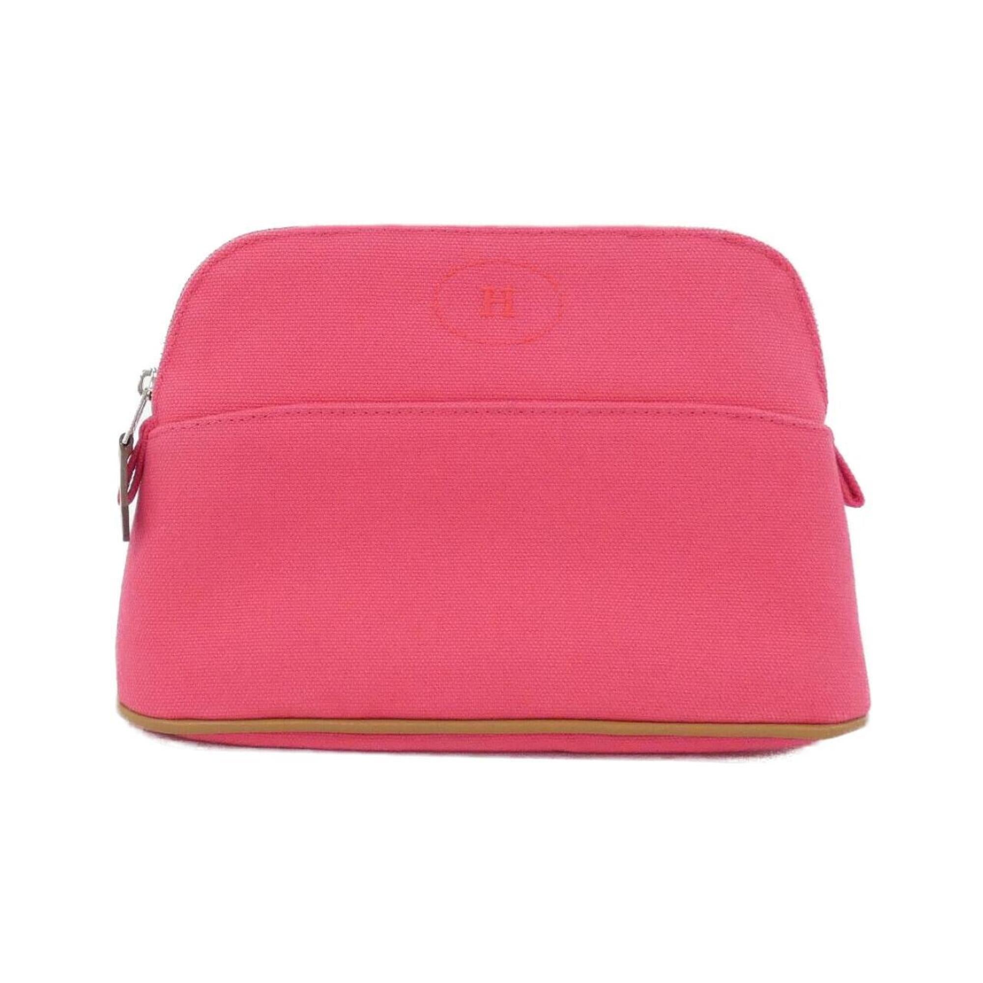Hermes Pink Canvas Handbag Pouch (Pre-Owned)