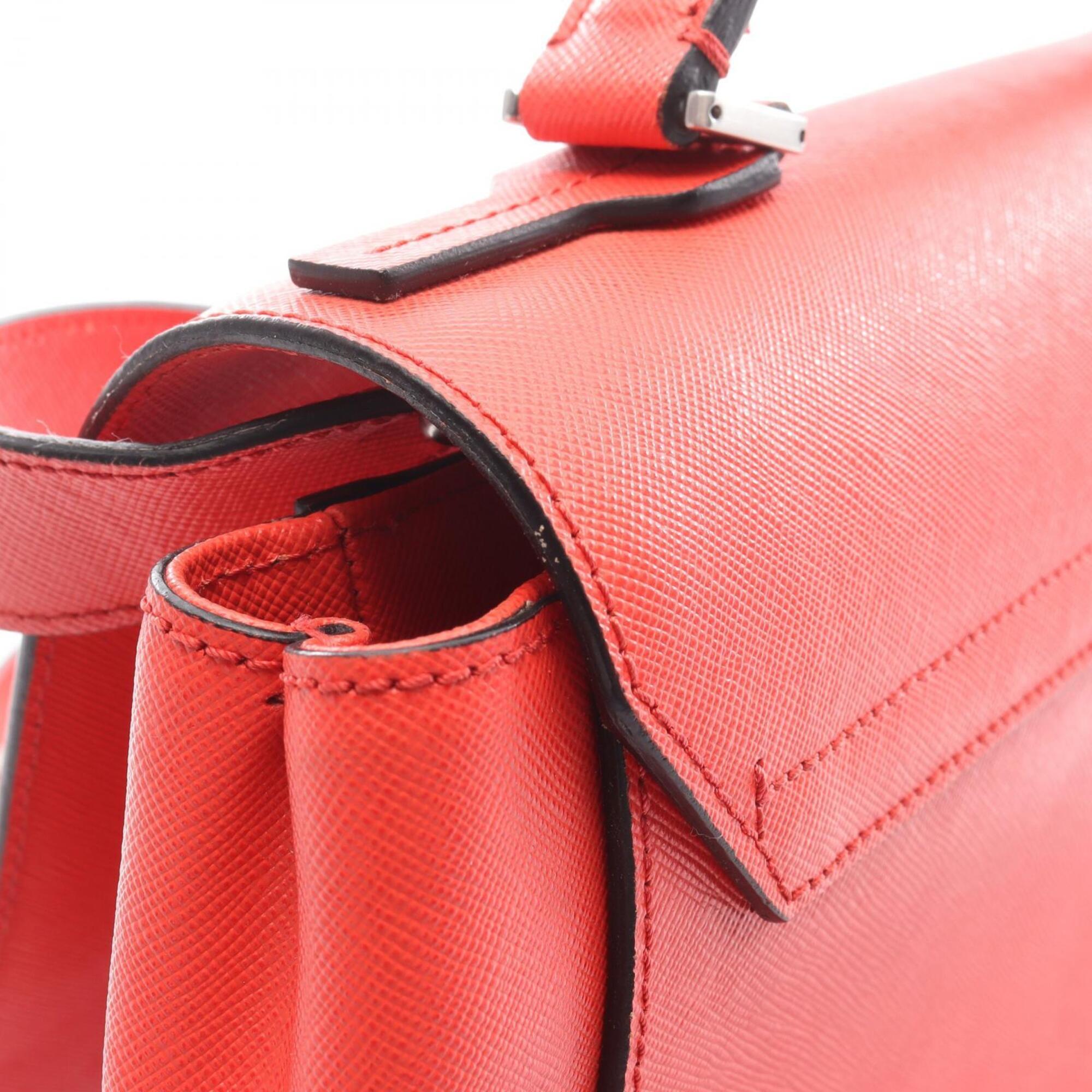 Mcm Red Color Leather Handbag (Pre-Owned)