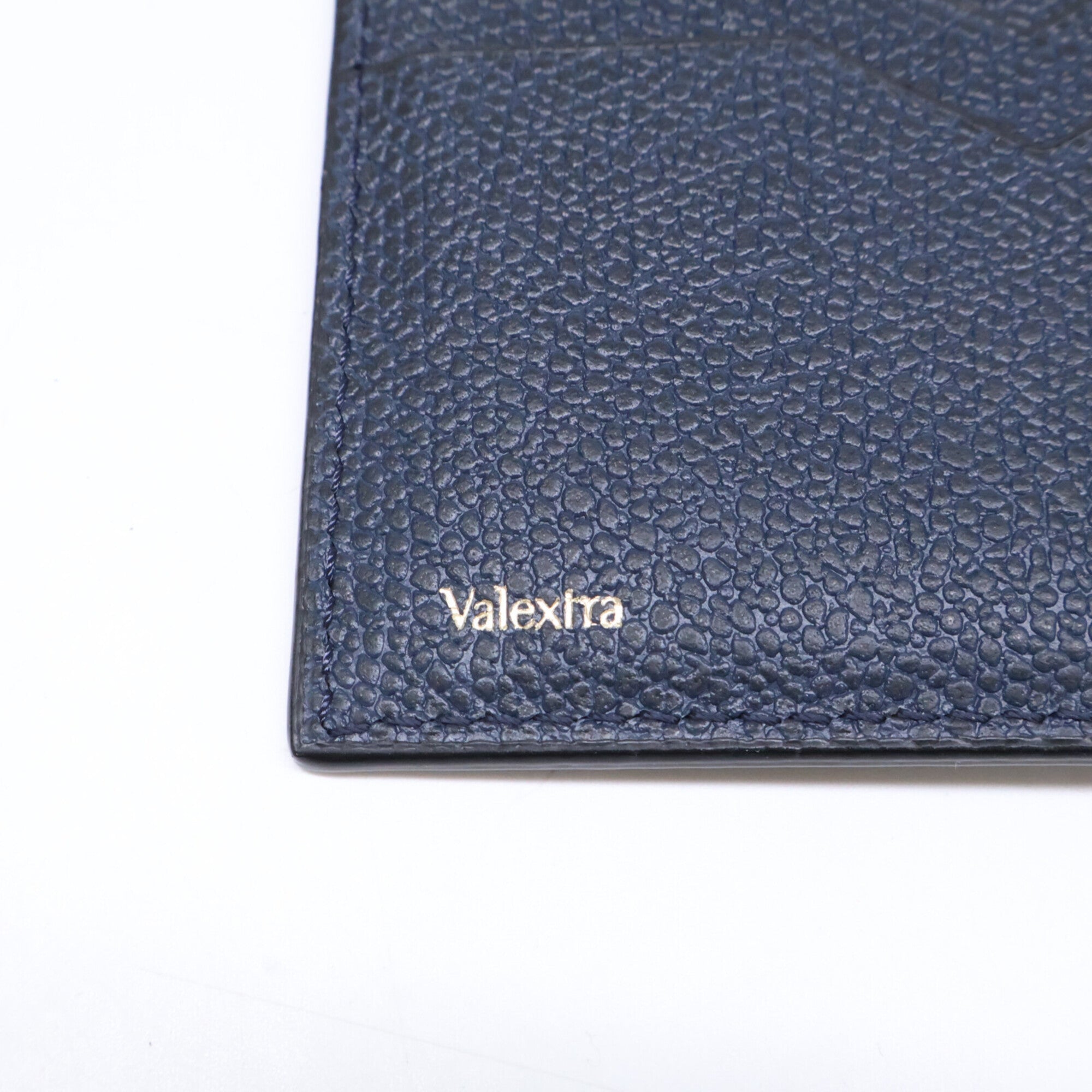 Valextra Navy Leather Money Clip (Pre-Owned)
