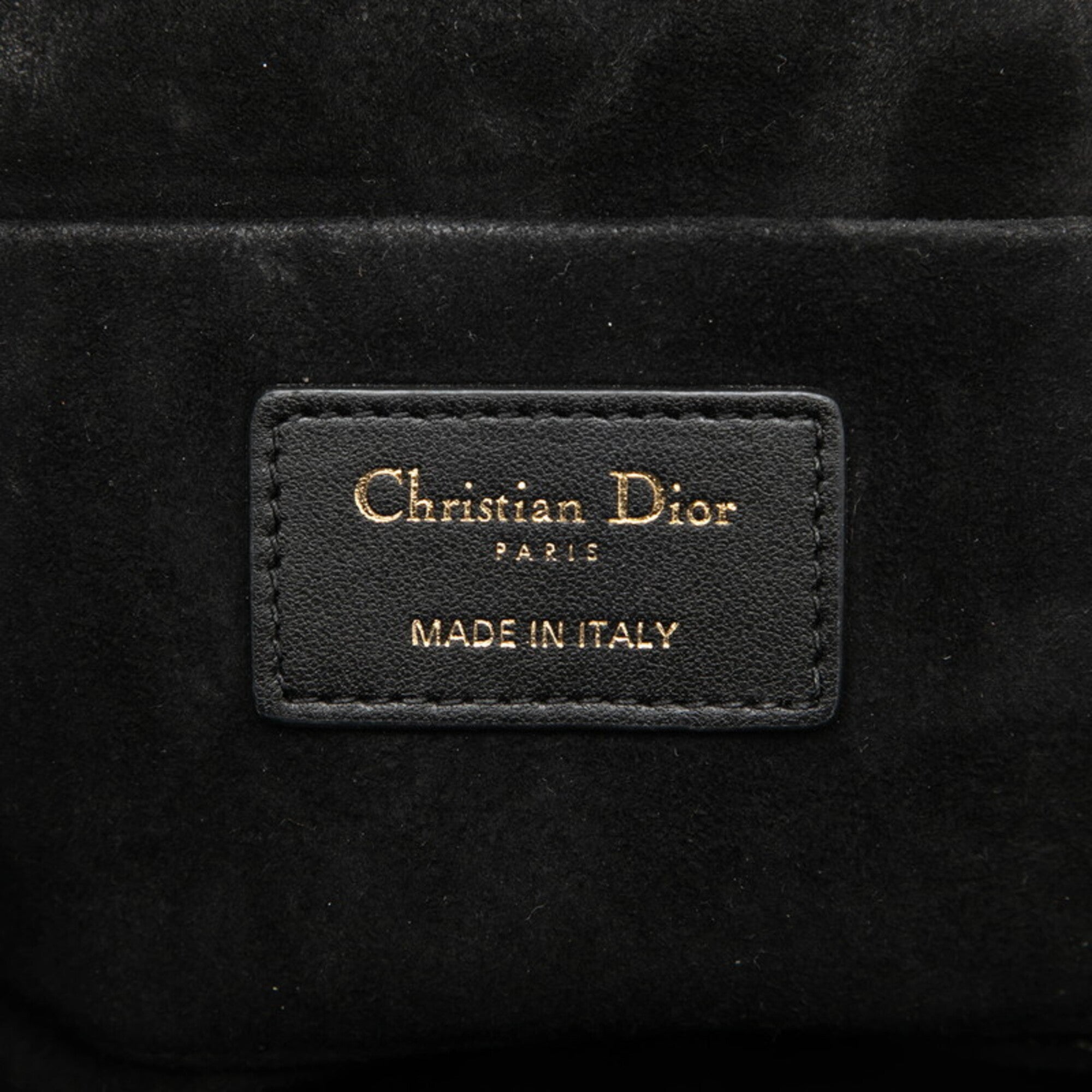 Christian Dior Black Leather Shoulder Bag Vanity Bag (Pre-Owned)