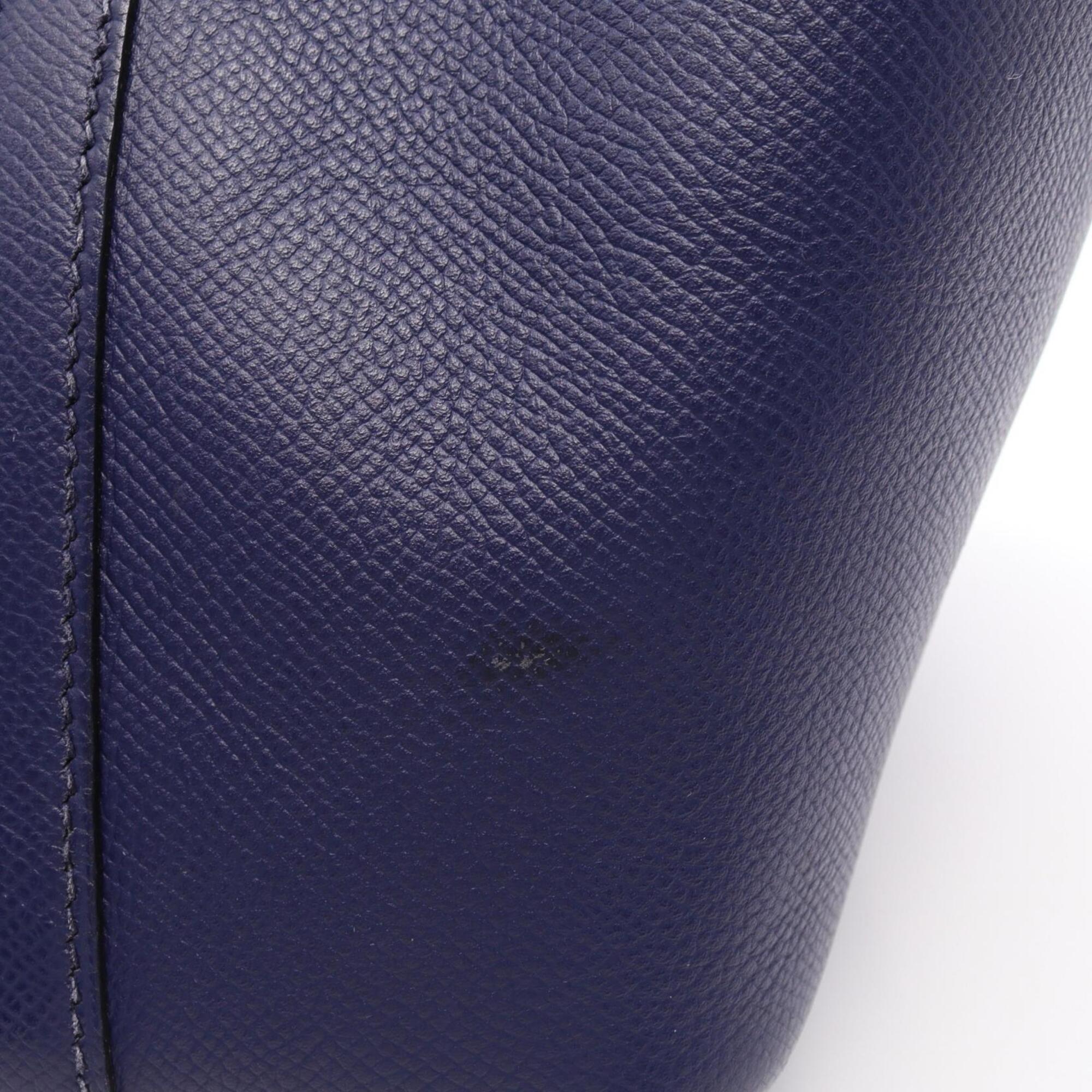 Hermes Picotin Black Brique Brown Navy Epsom Leather Handbag (Pre-Owned)