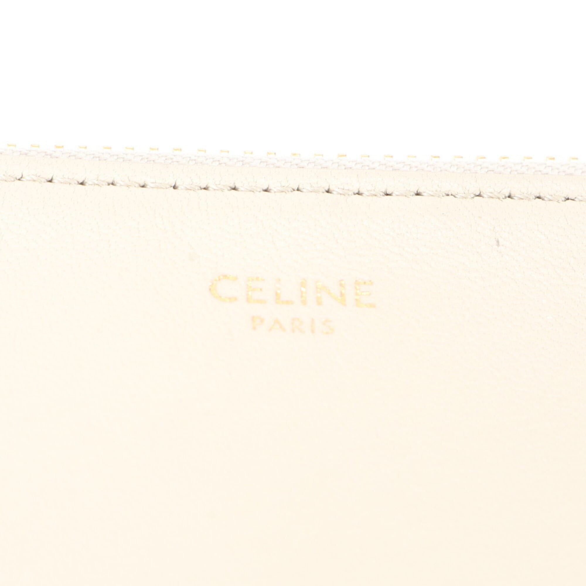 Celine Beige Leather Crossbody Bag Shoulder Bag (Pre-Owned)