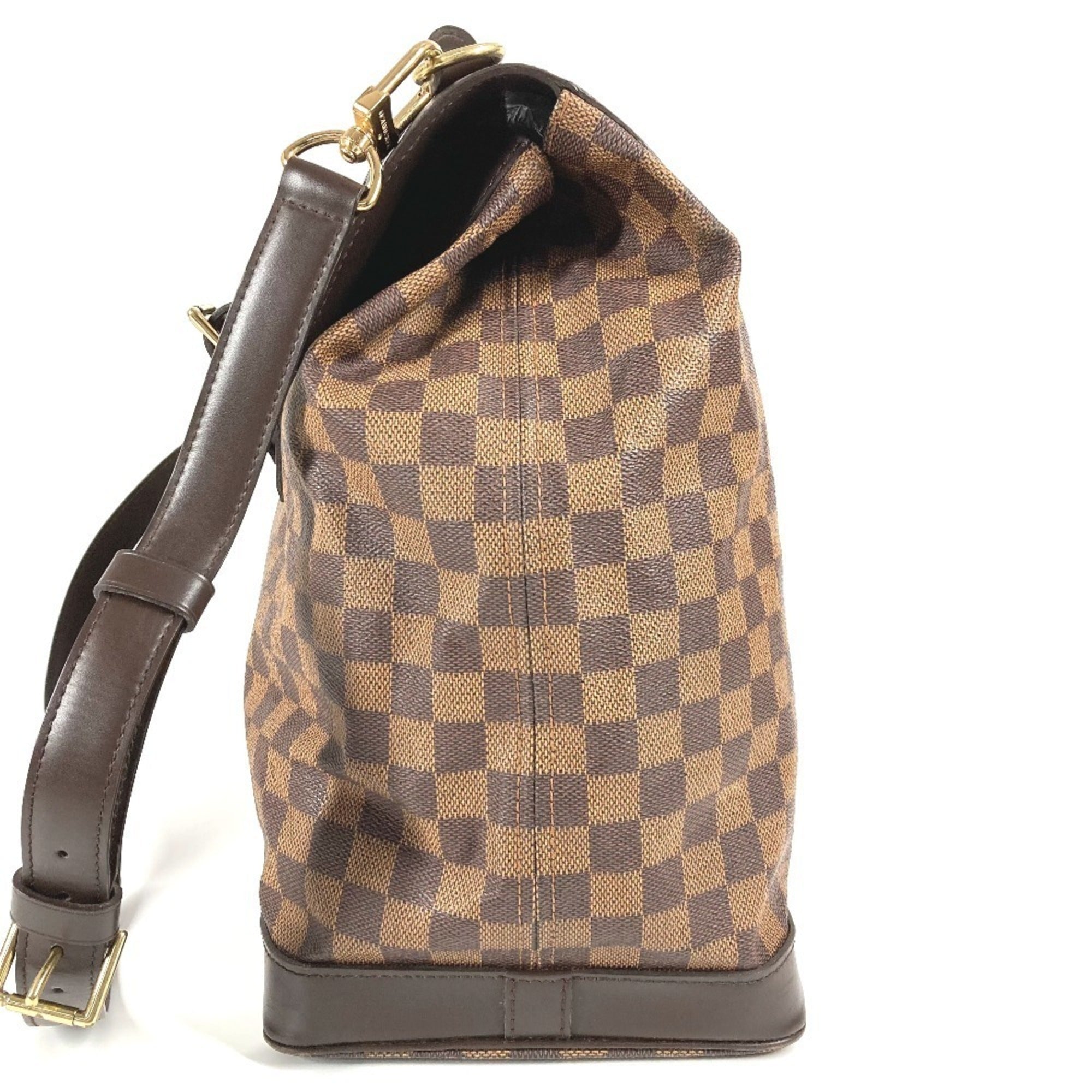Louis Vuitton Brown Damier Canvas Ebene Damier Canvas Boston Bag Handbag Shoulder Bag (Pre-Owned)