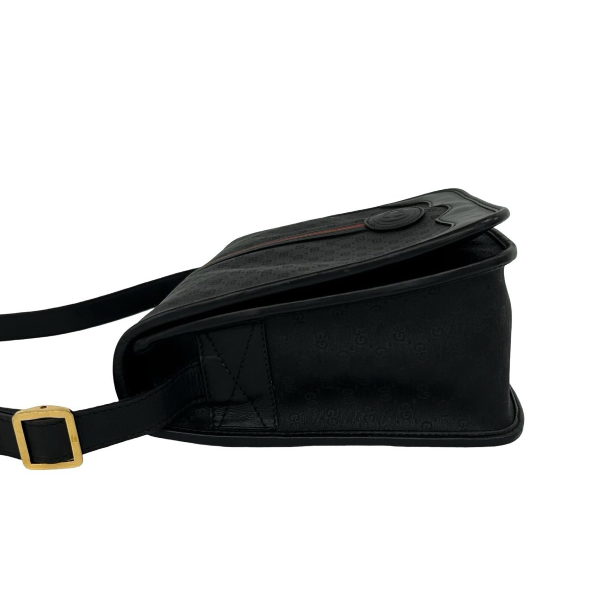 Gucci Black Leather Pvc Pochette Shoulder Bag (Pre-Owned)