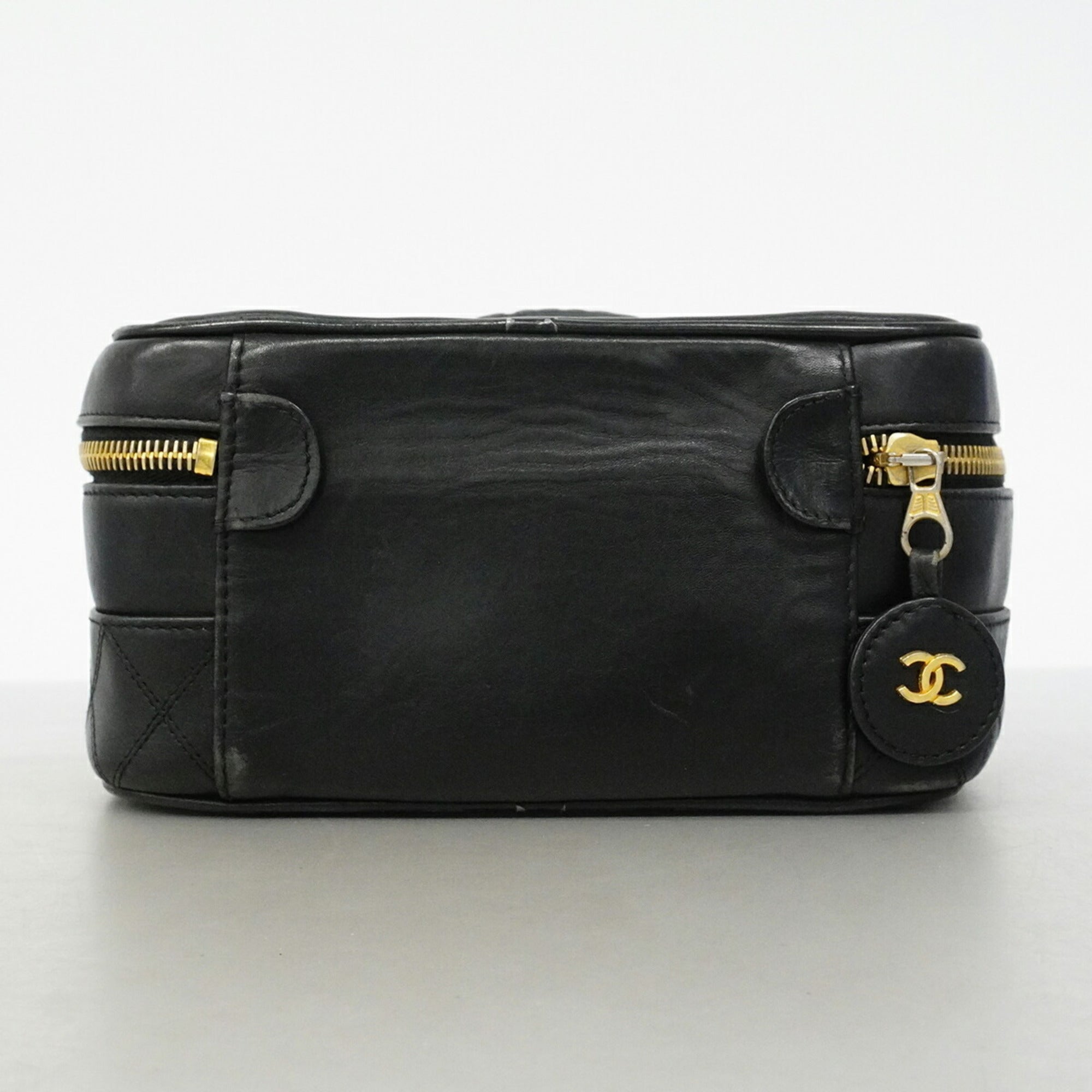 Chanel Black Leather Vanity Bag (Pre-Owned)