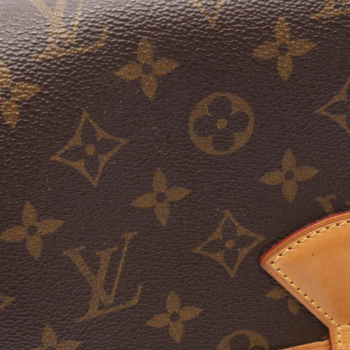 Louis Vuitton Brown Monogram Coated Canvas Leather Handbag Shoulder Bag (Pre-Owned)