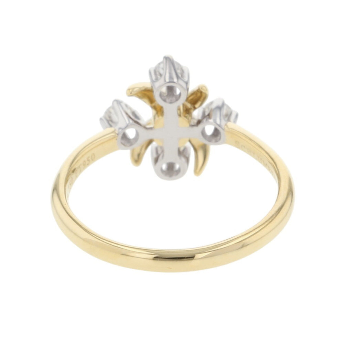 Tiffany Gold Silver Yellow Gold (18K) Platinum 950 Anniversary Ring (Pre-Owned)