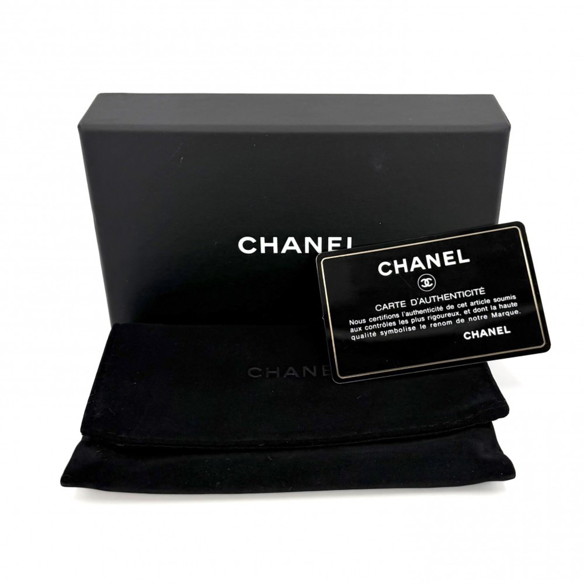 Chanel Matelasse Black Grained Calfskin Coin Purse/Coin Case (Pre-Owned)